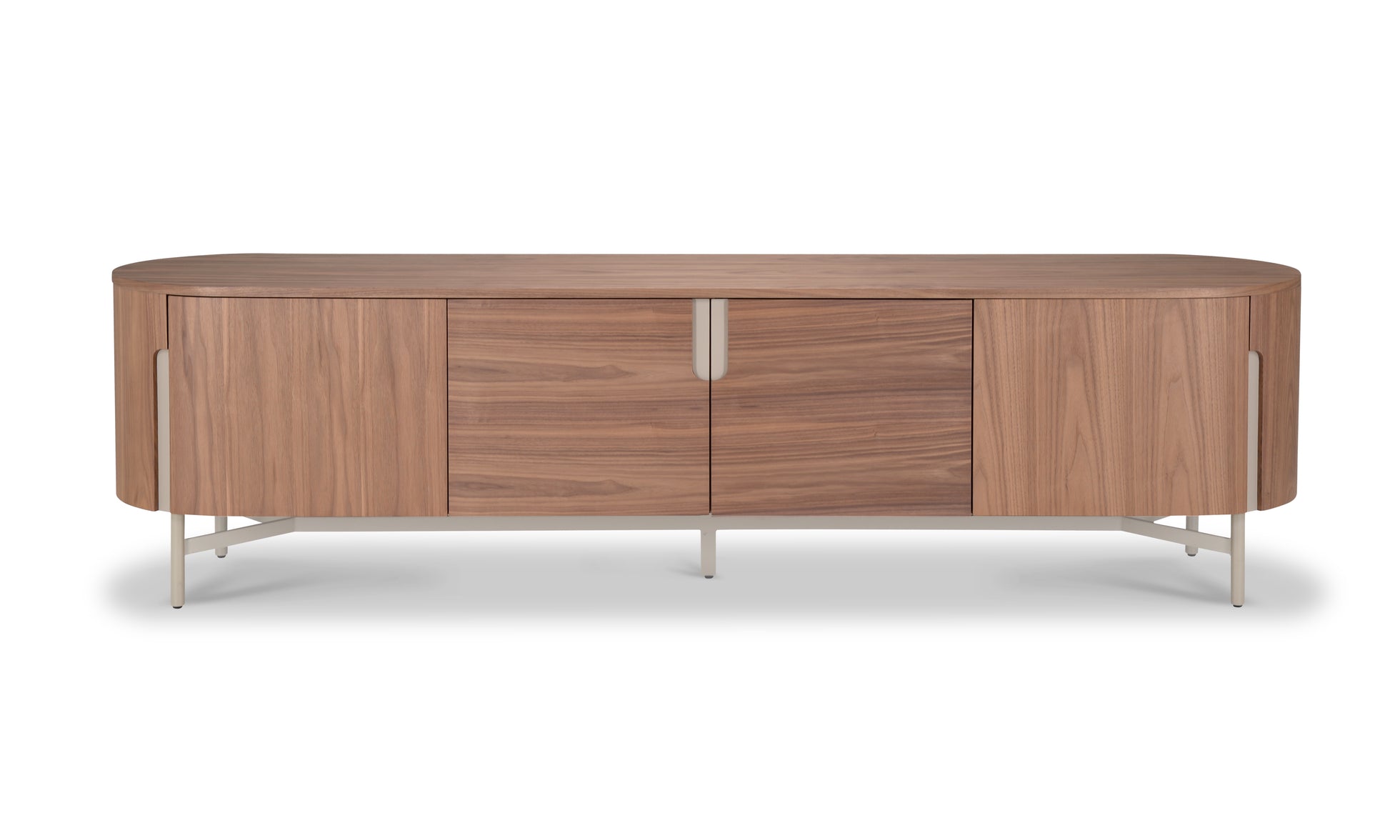 TV-meubel Sakura 009 Soft-Close 220x50x60 Walnoot Poot Bronze