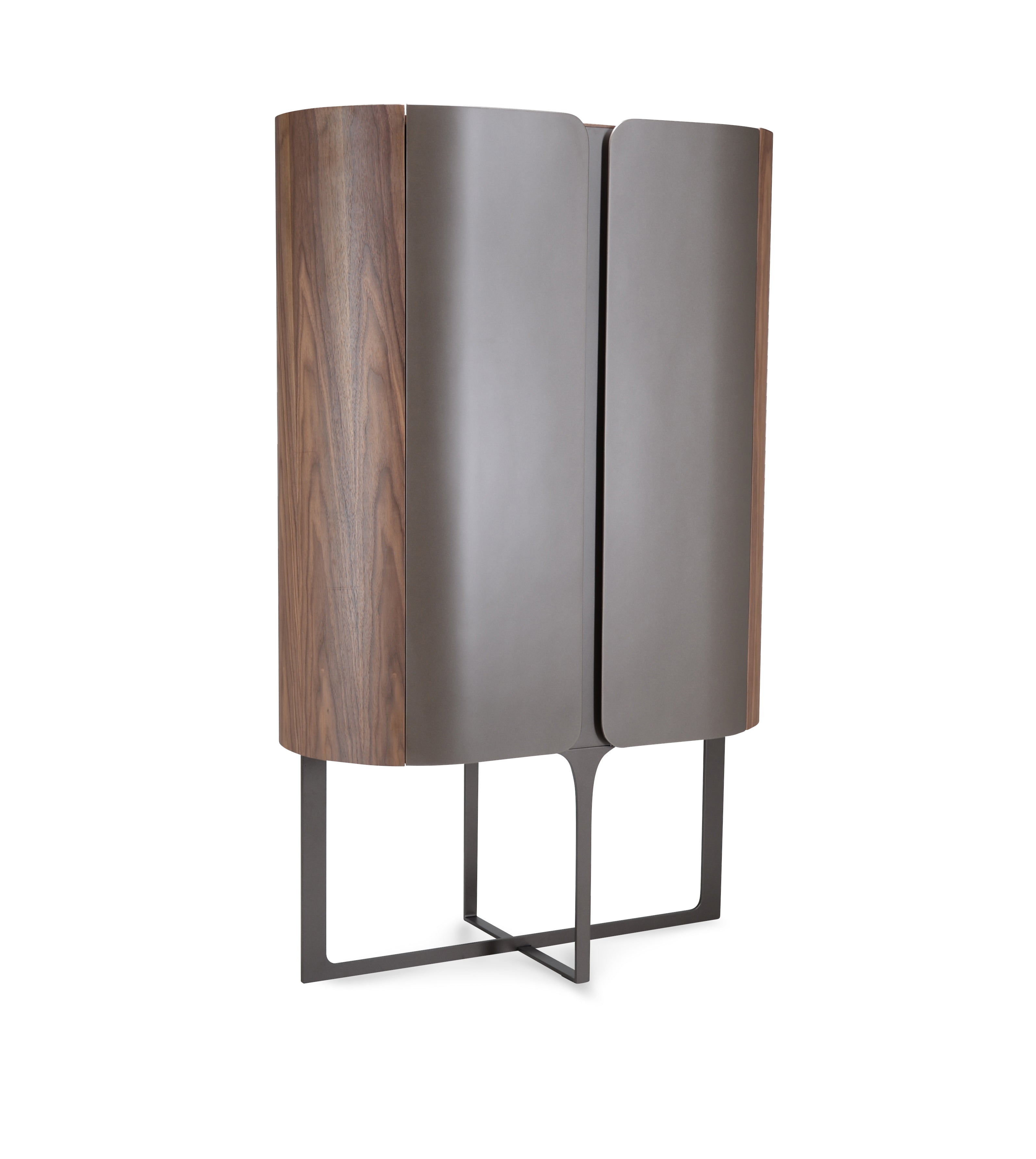 Wandkast Sakura 010 - 100x50x160 Walnoot Poot Bronze