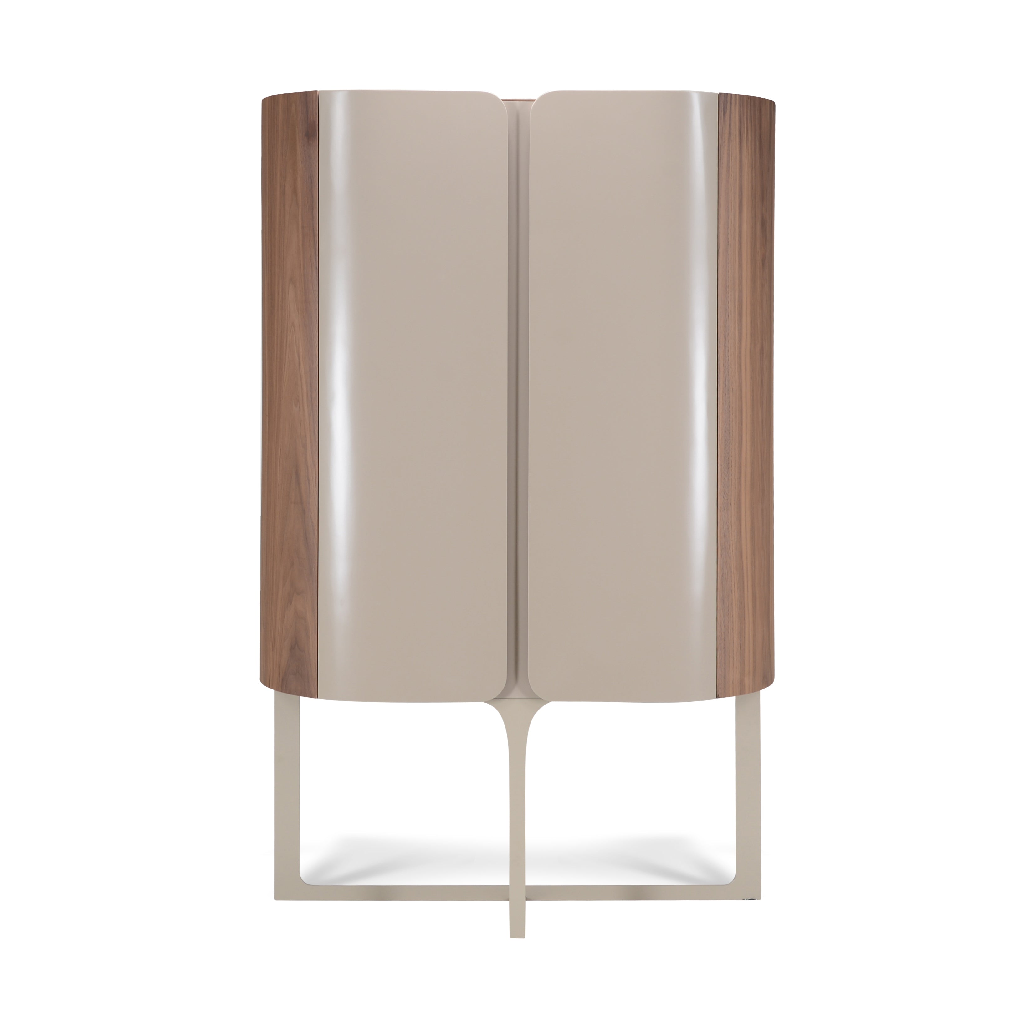 Wandkast Sakura 010 - 100x50x160 Walnoot Poot Creme