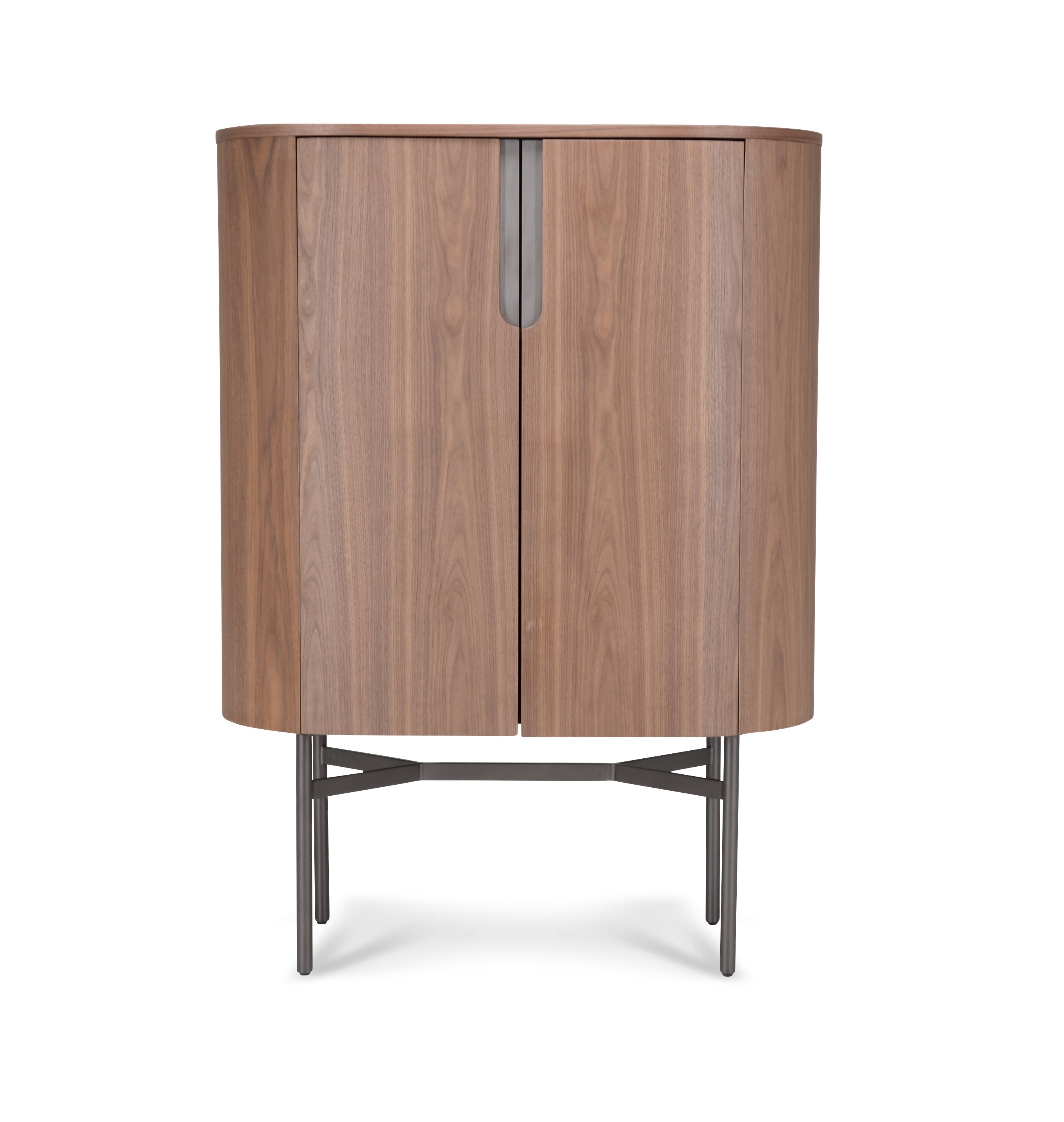 Wandkast Sakura 011 - 95x50x130 Walnoot Poot Creme