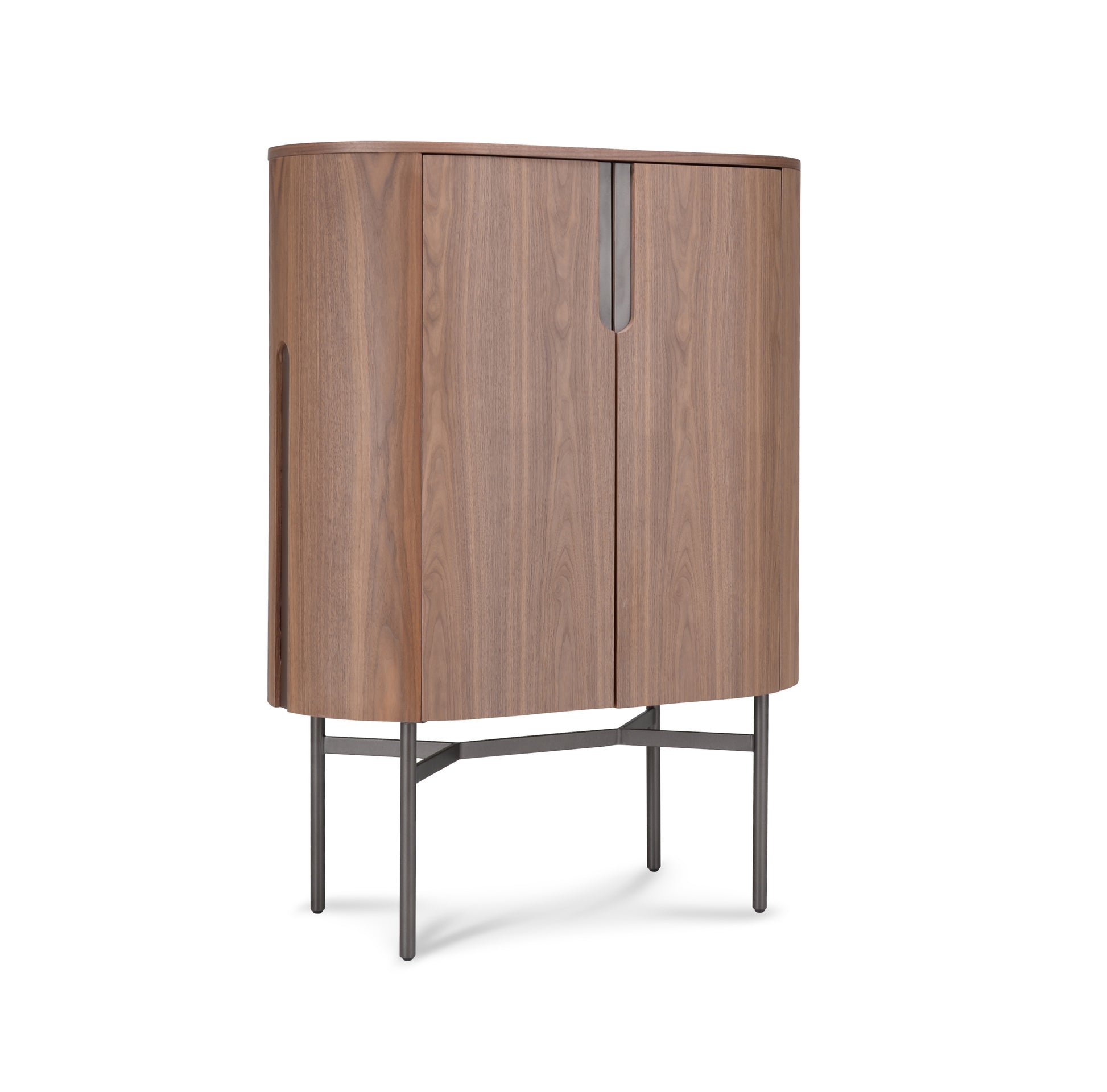 Wandkast Sakura 011 - 95x50x130 Walnoot Poot Creme