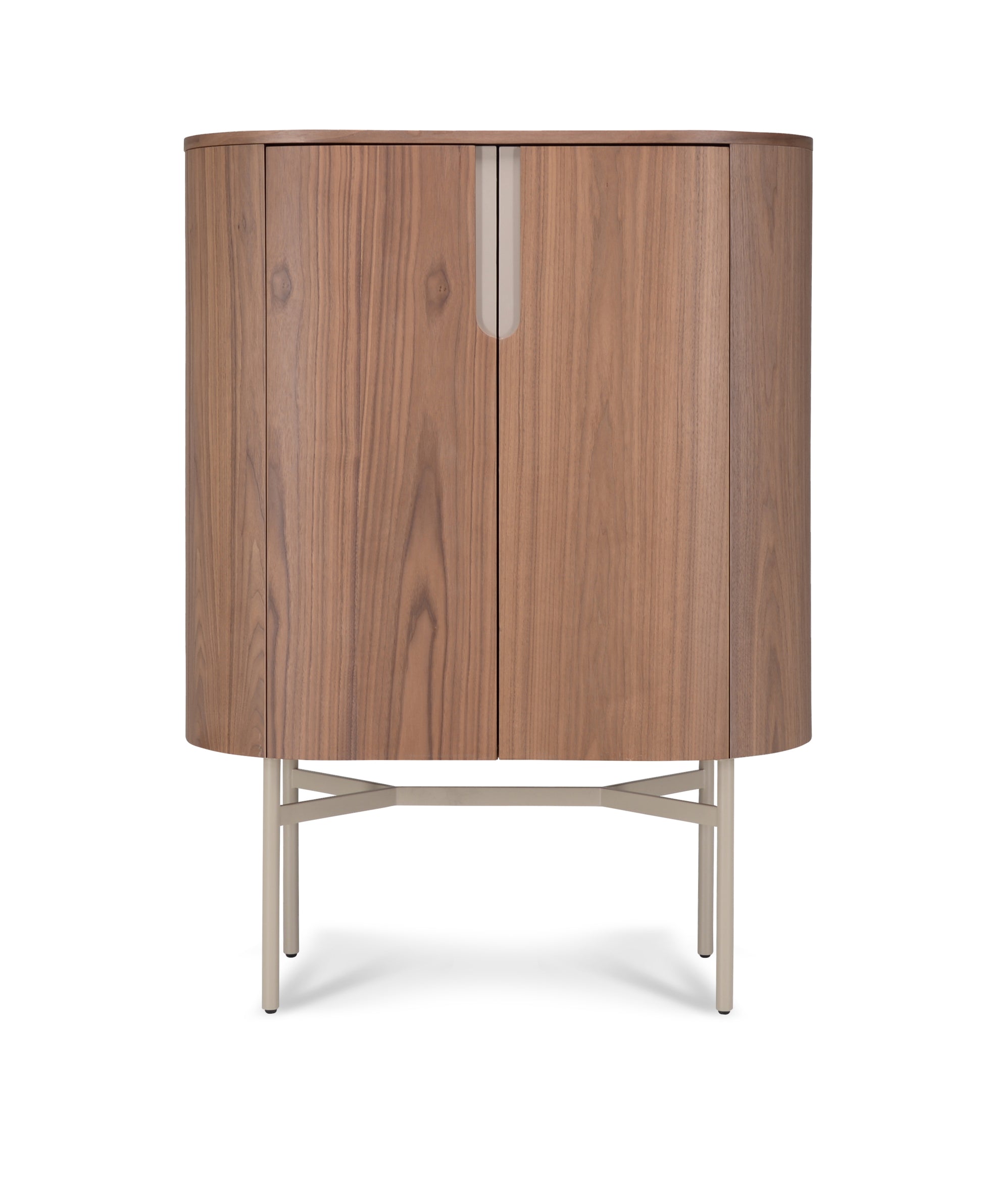 Wandkast Sakura 011 - 95x50x130 Walnoot Poot Creme
