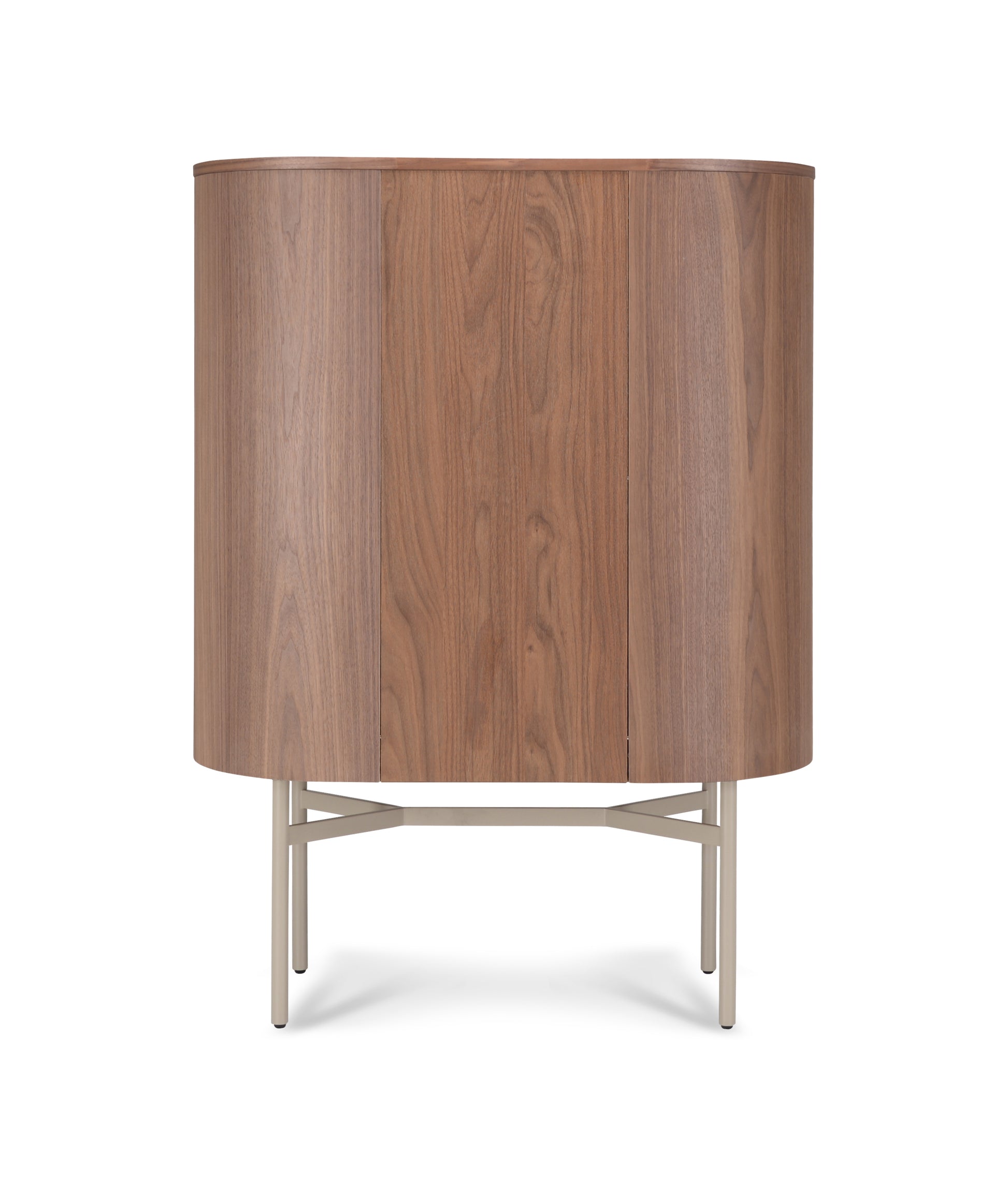 Wandkast Sakura 011 - 95x50x130 Walnoot Poot Creme