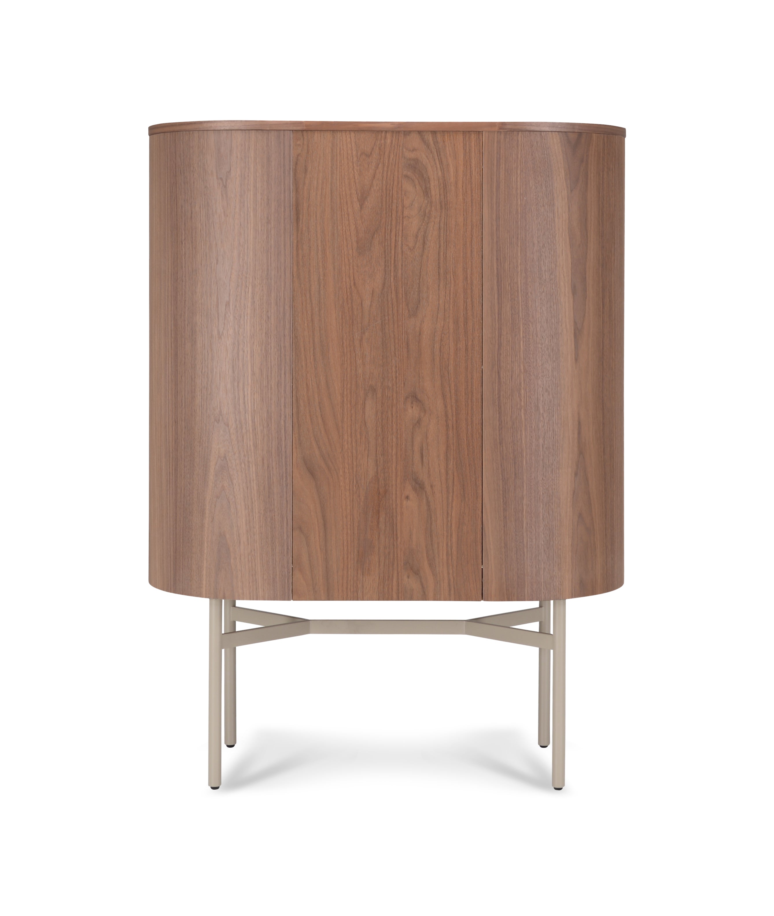 Wandkast Sakura 011 - 95x50x130 Walnoot Poot Creme