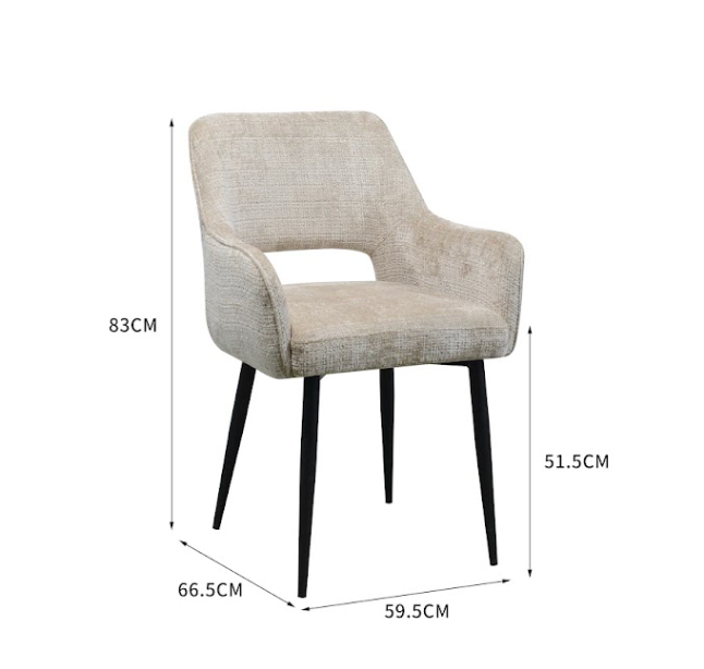 Eetkamerstoel Lynn - Cremona 14 - met armleuning