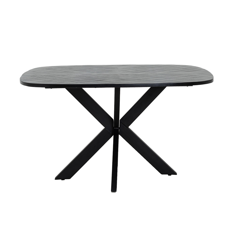 Eetkamertafel – Silvi – Zwart – 130 x 130 x 78 cm – Tower Living