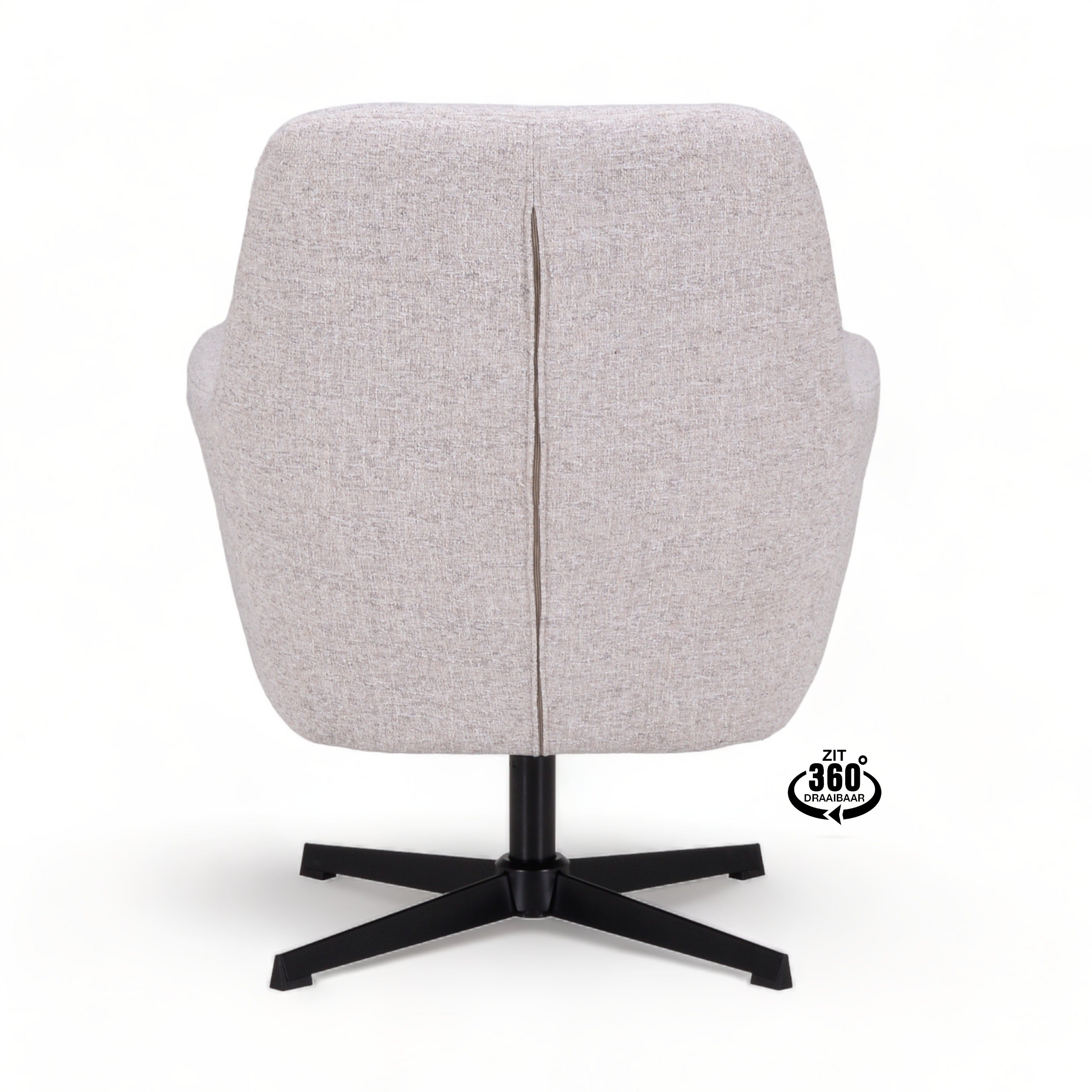 Fauteuil Skye Stof Oasis Bisque Draaivoet Zwart