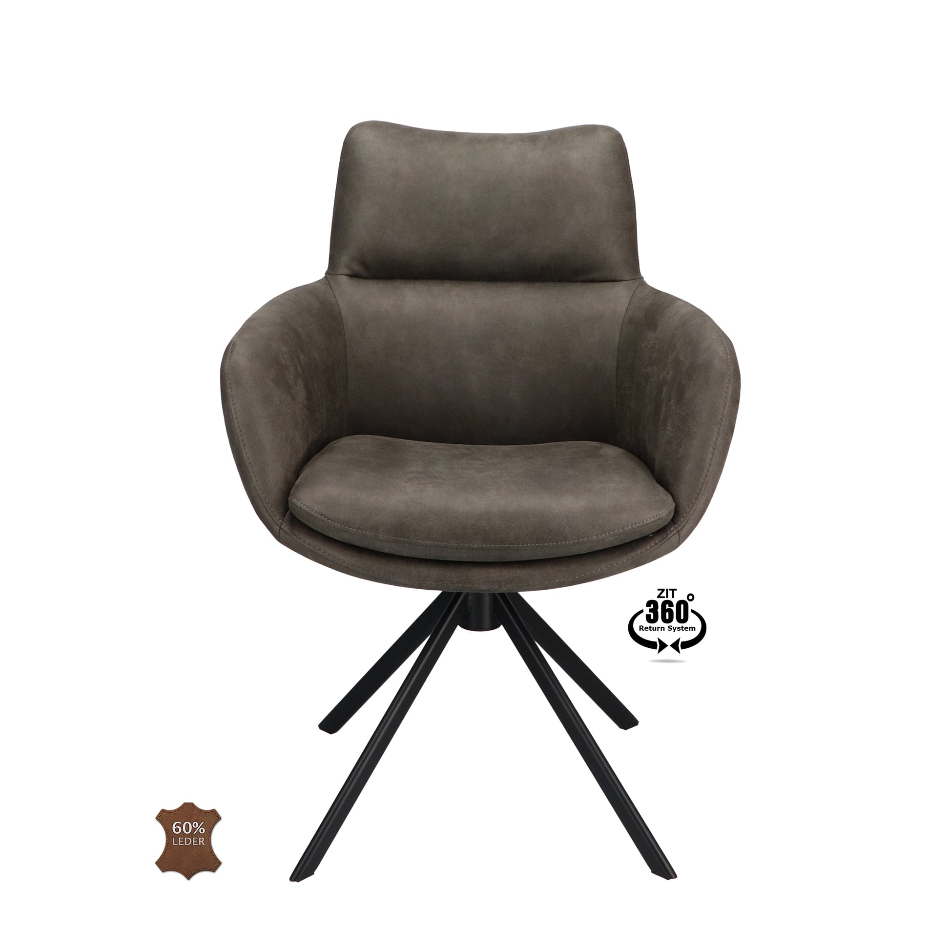 Armstoel Soho Stof Rhythm Natural Leg Black 360° Return-system
