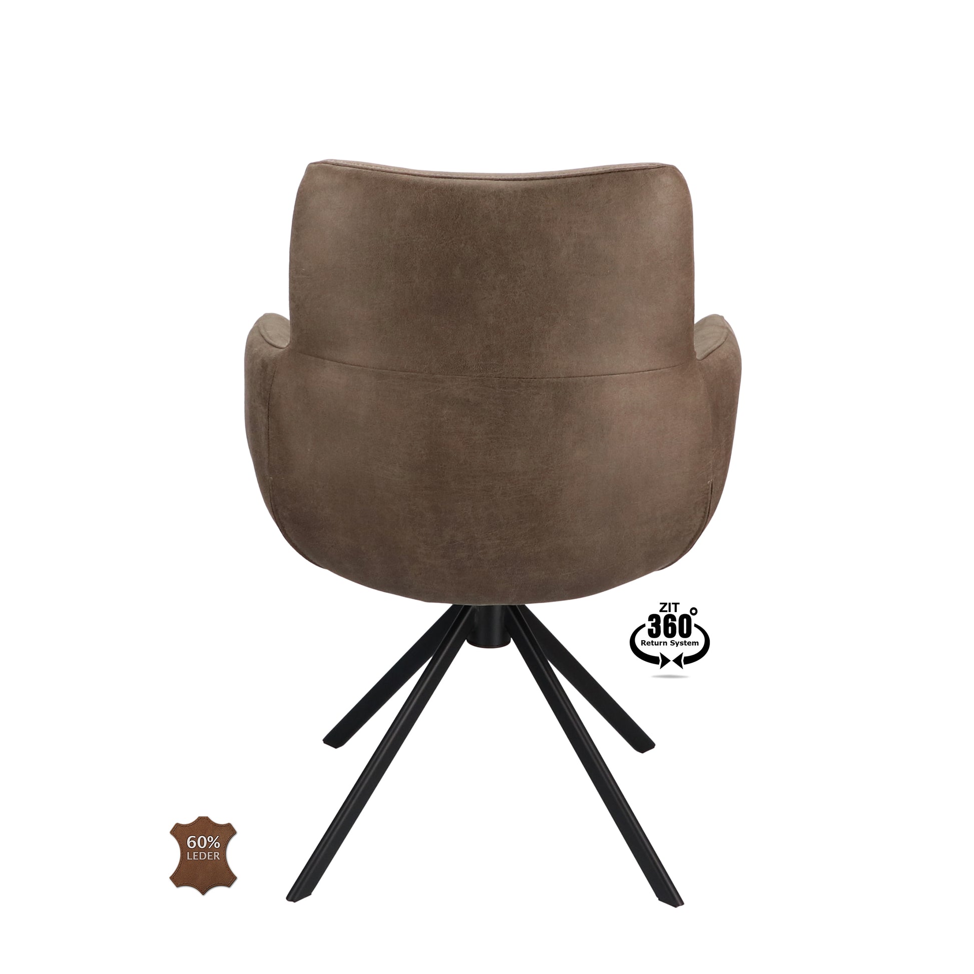 Armstoel Soho Stof Rhythm Liver Leg Black 360° Return-system