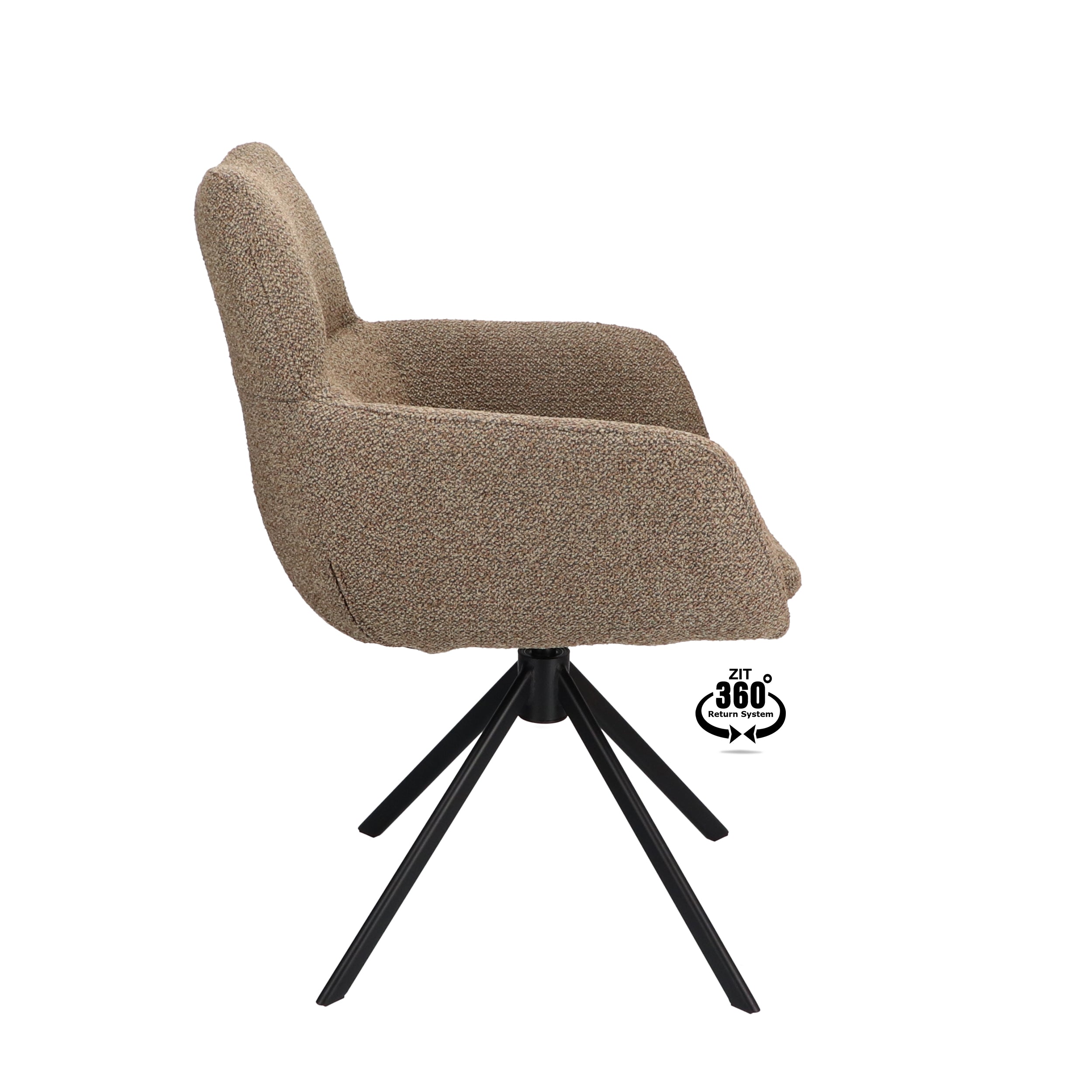Armstoel Soho Microleder Bull Graphite Leg Black 360° Return-system