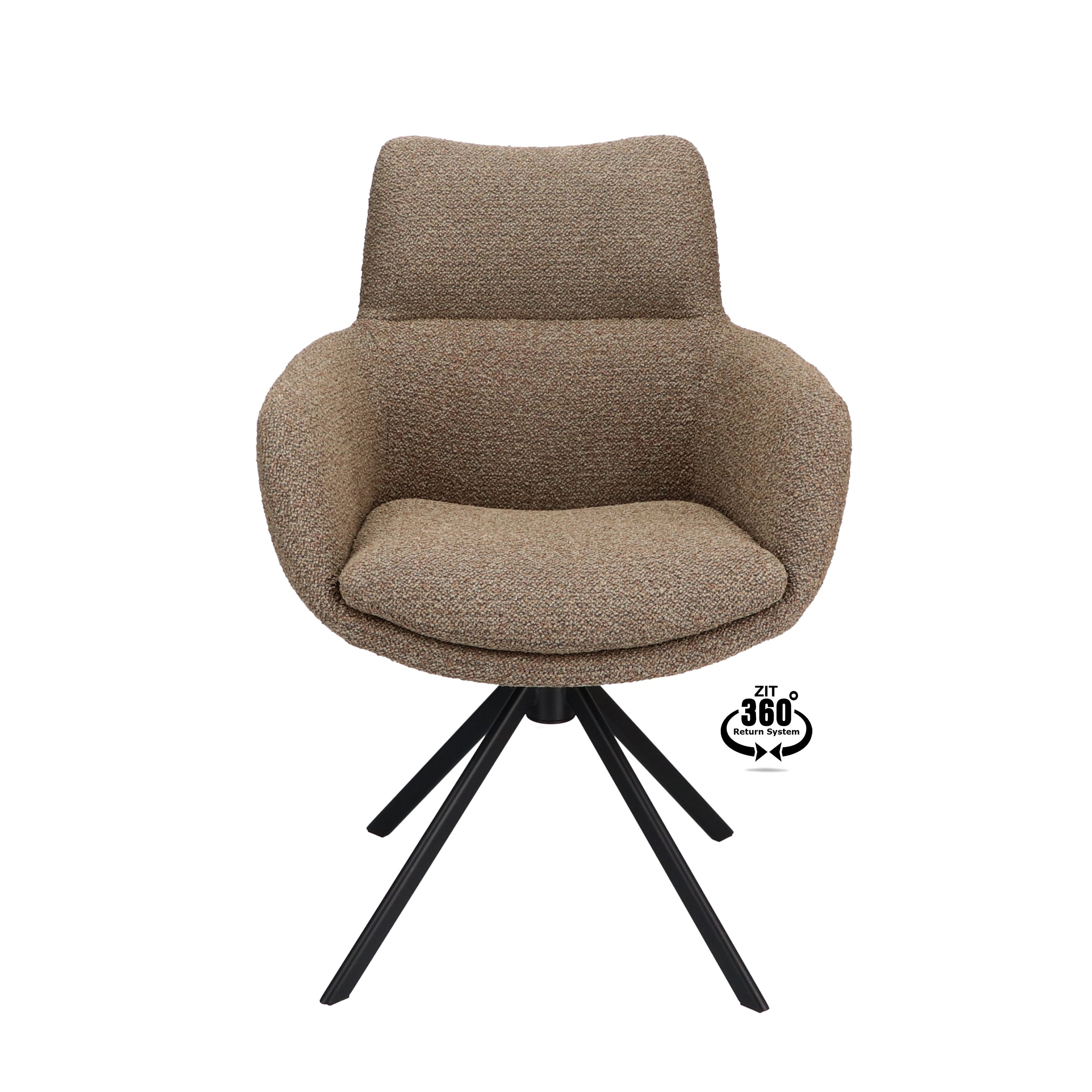 Armstoel Soho Stof Rhythm Liver Leg Black 360° Return-system