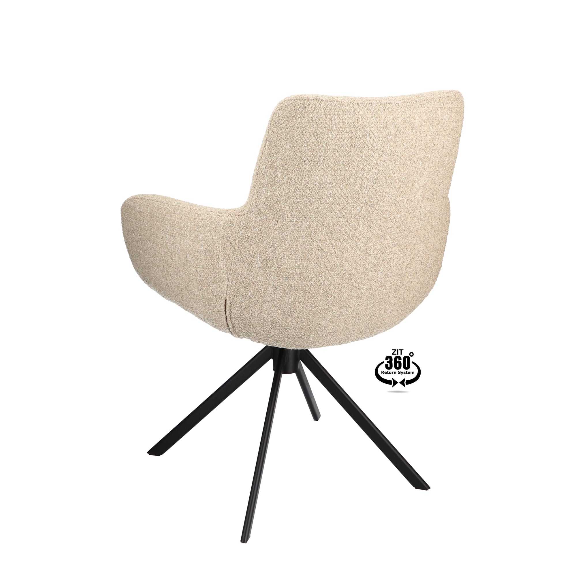 Armstoel Soho Stof Rhythm Natural Leg Black 360° Return-system