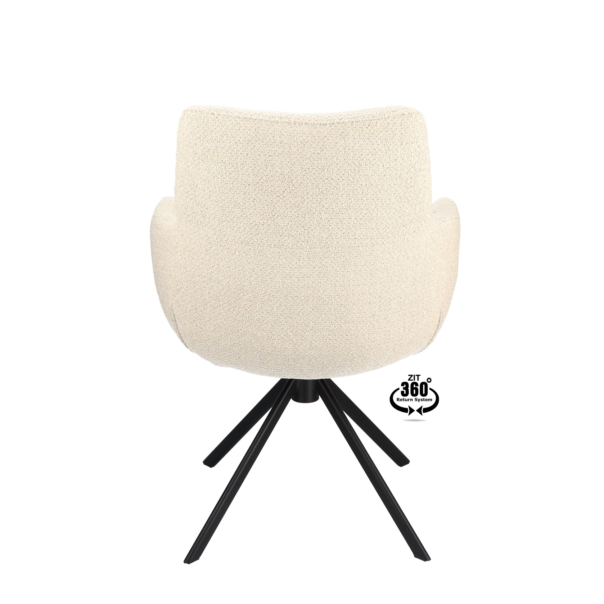 Armstoel Soho Stof Rhythm Natural Leg Black 360° Return-system