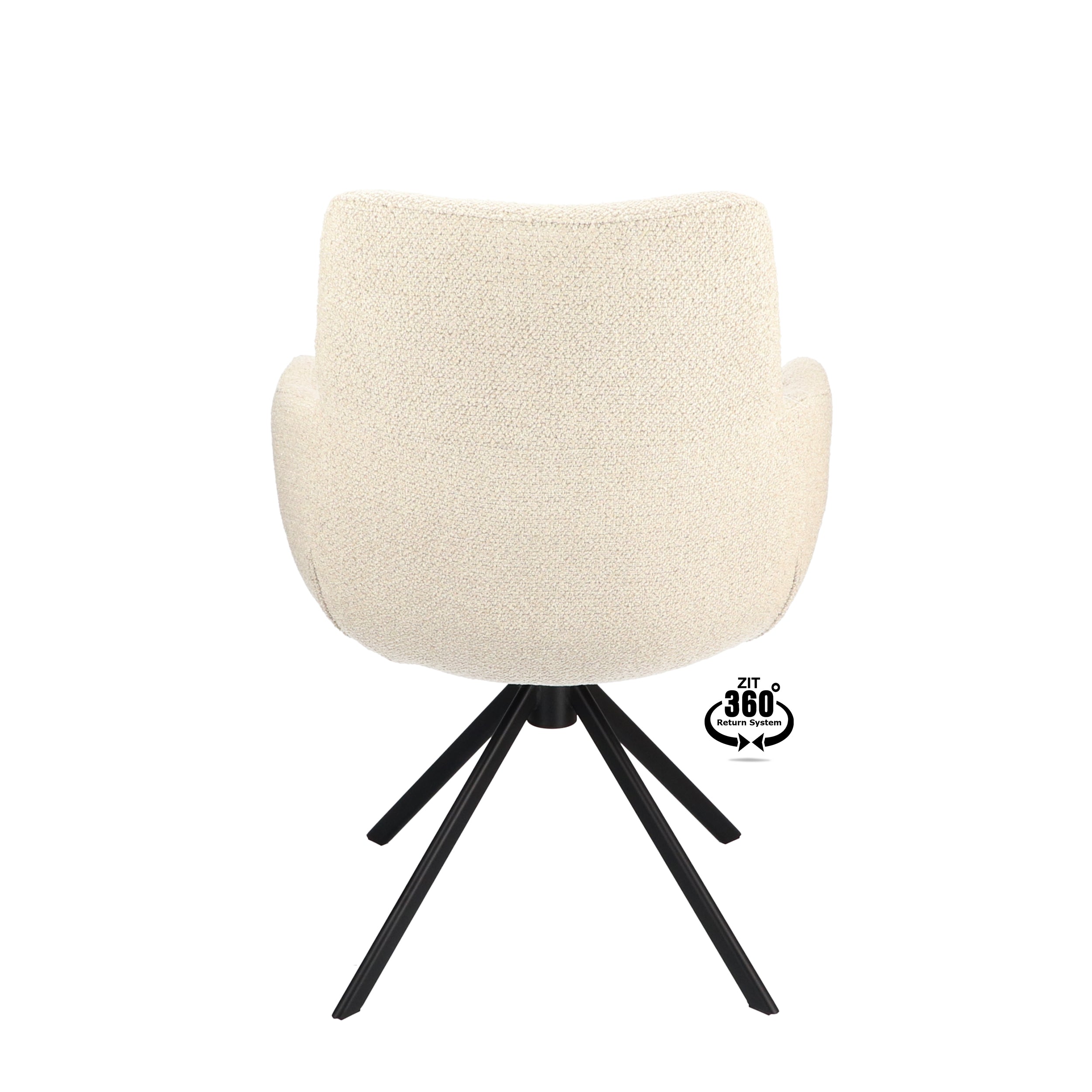 Armstoel Soho Stof Rhythm Liver Leg Black 360° Return-system