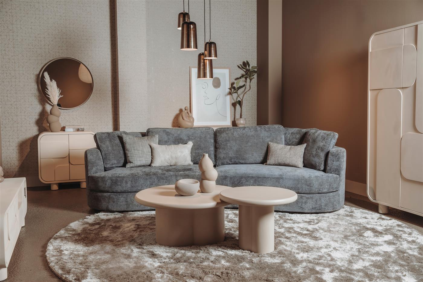 Bijzettafel – Melzo – Beige – 60 x 60 x 45 cm – Tower Living