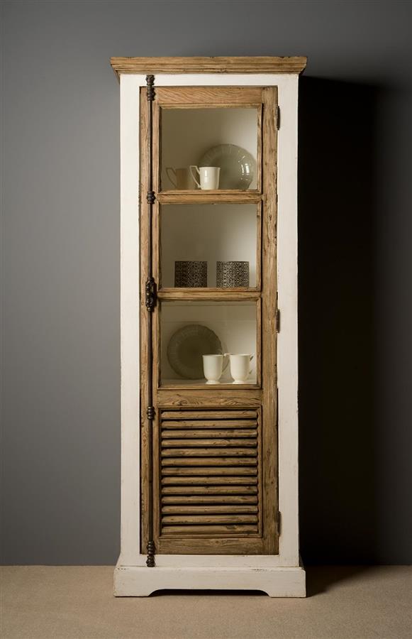Vitrinekast – Amanda – Wit – 69 x 190 cm – Tower Living