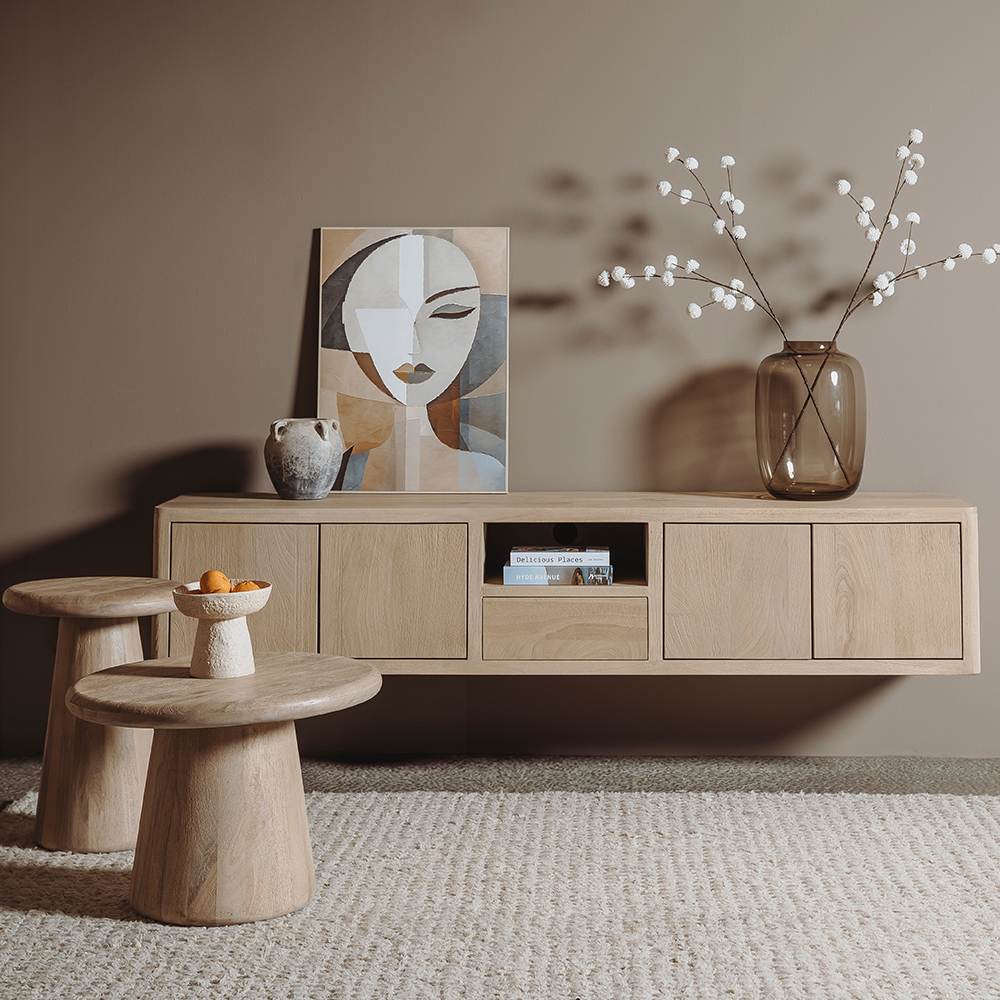 Bijzettafel – Asti – Naturel – 60 x 60 x 45 cm – Tower Living