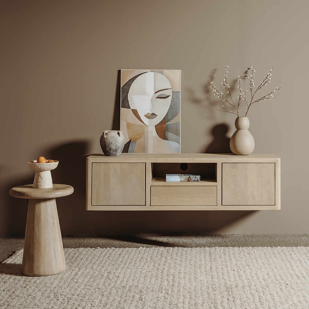 TV-Meubel – Tenna – Naturel – 150 x 40 cm – Tower Living