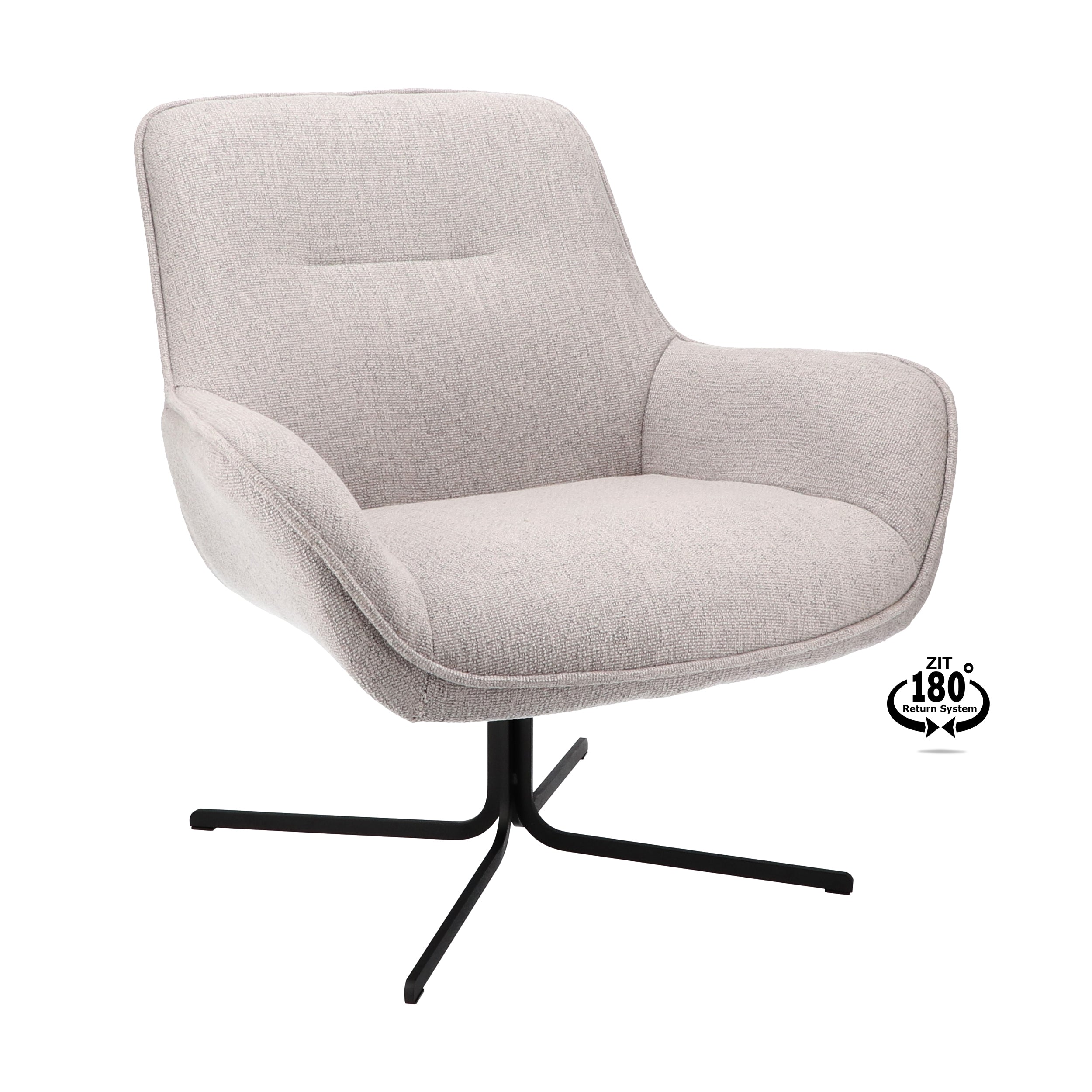 Fauteuil Unic Stof Leaf Steel Poot Black (return System)