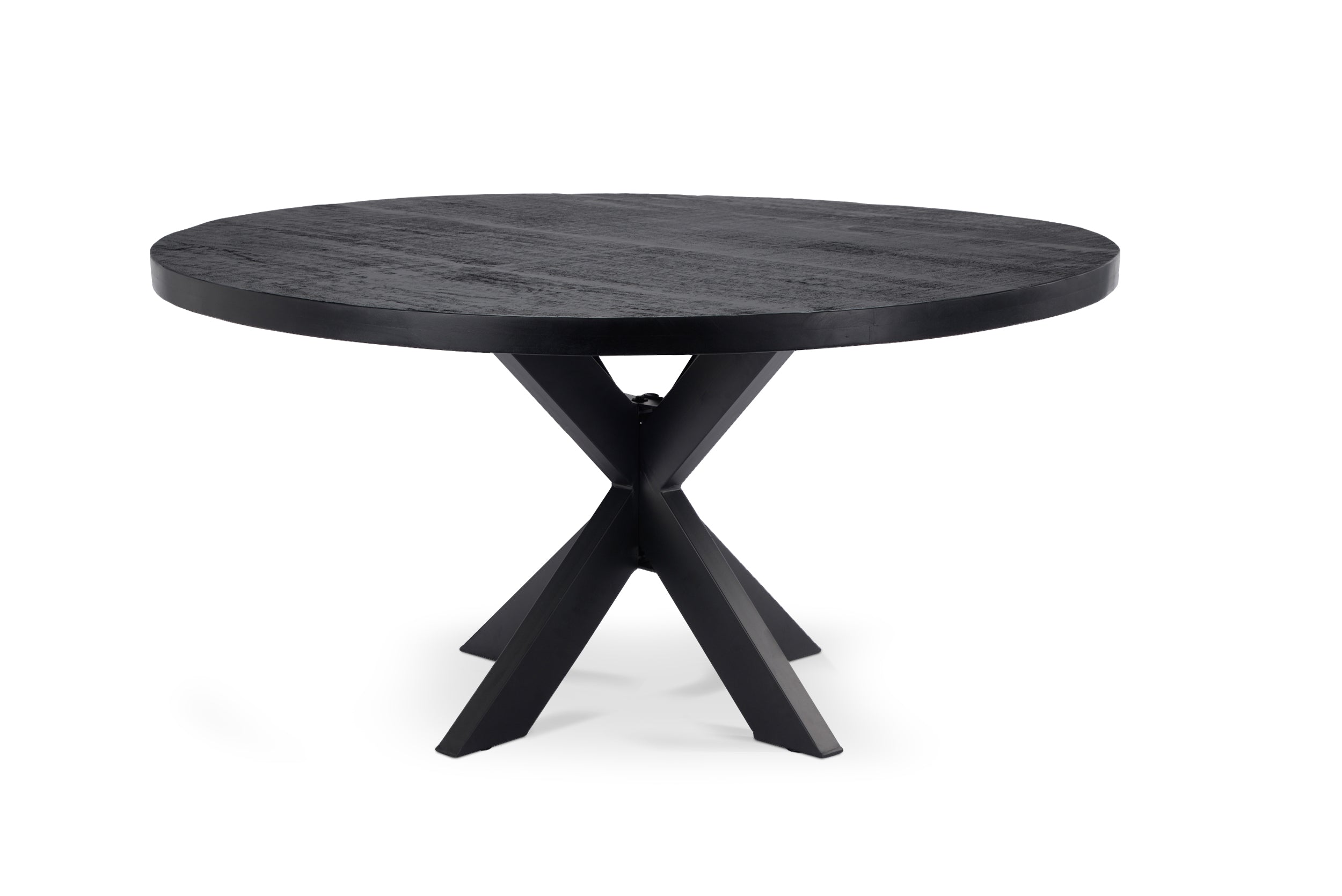 Eettafel Vision Black Rond 150 (potenset 85x85) Wood Zwart Spider Leg Black
