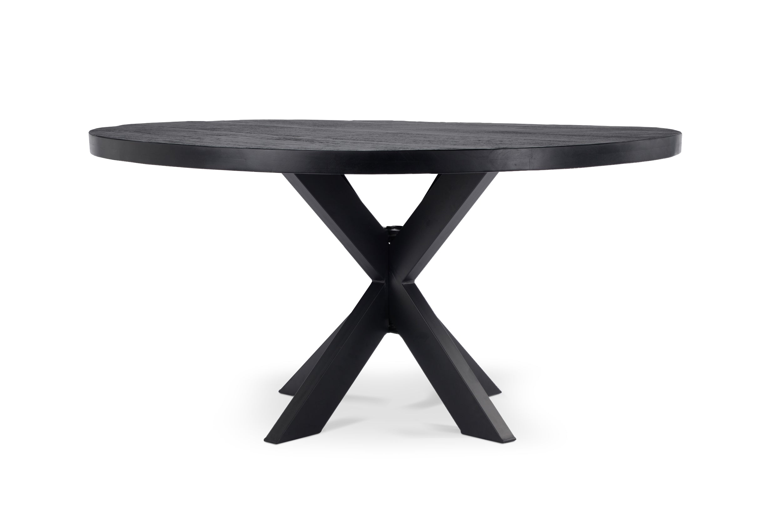 Eettafel Vision Black Rond 150 (potenset 85x85) Wood Zwart Spider Leg Black