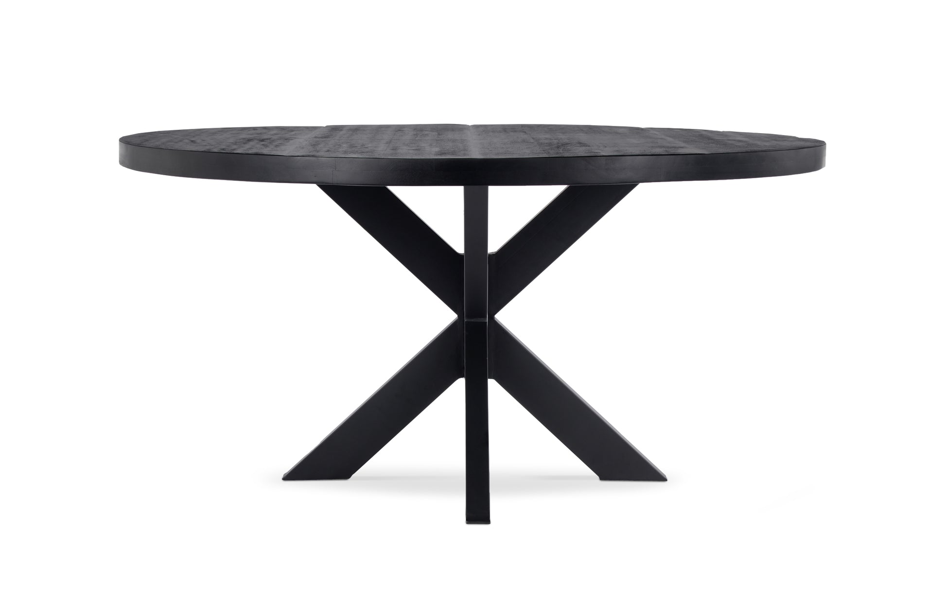 Eettafel Vision Black Rond 150 (potenset 85x85) Wood Zwart Spider Leg Black