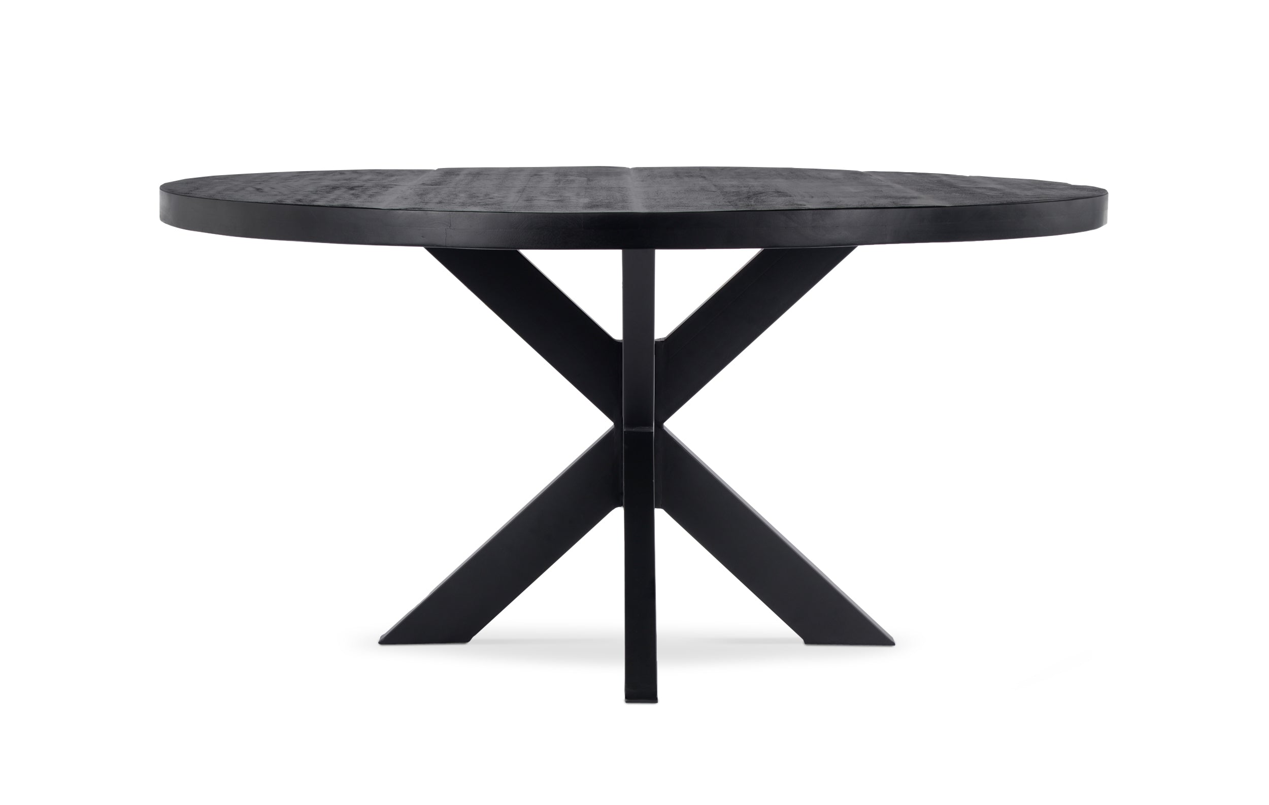 Eettafel Vision Black Rond 150 (potenset 85x85) Wood Zwart Spider Leg Black