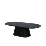 Salontafel Ovaal Mangohout Zwart 120 cm