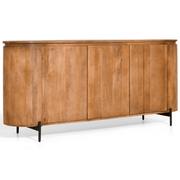 Dressoir Mokka - Lichtbruin 180 cm - dressoir van mangohout, vooraanzicht