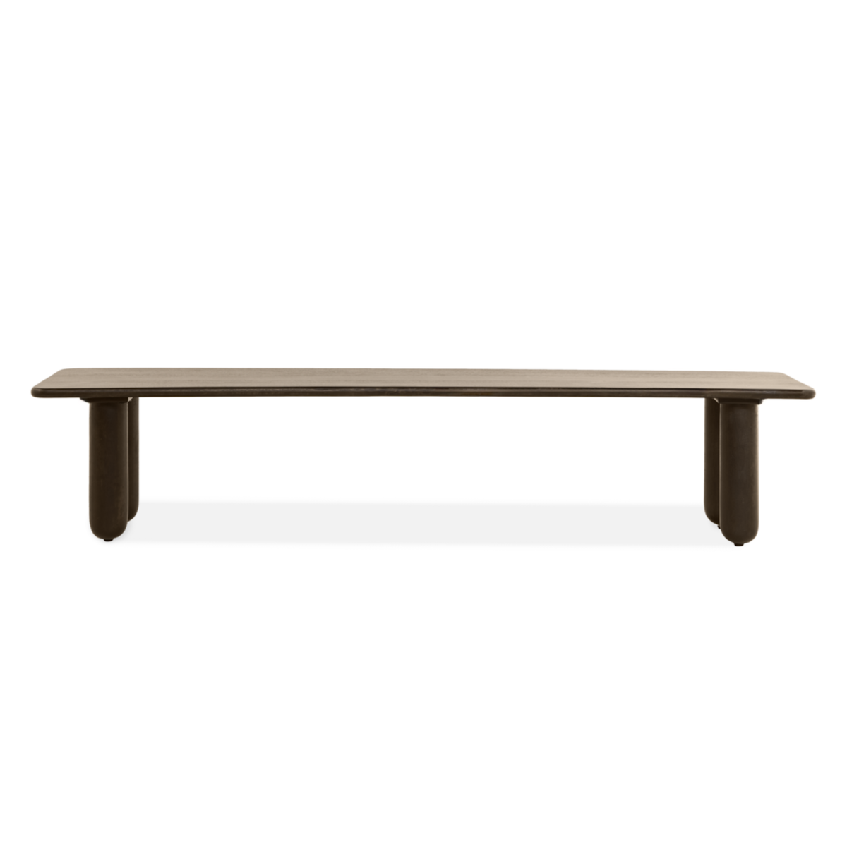Eetbank Rondo - 220 cm Donkerbruin