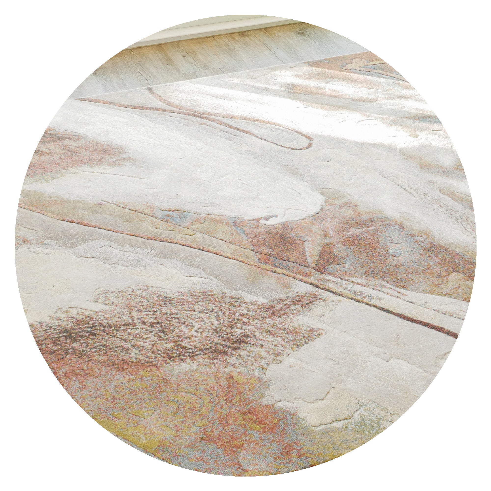 Vloerkleed Acampo Terracotta Multicolor - rond