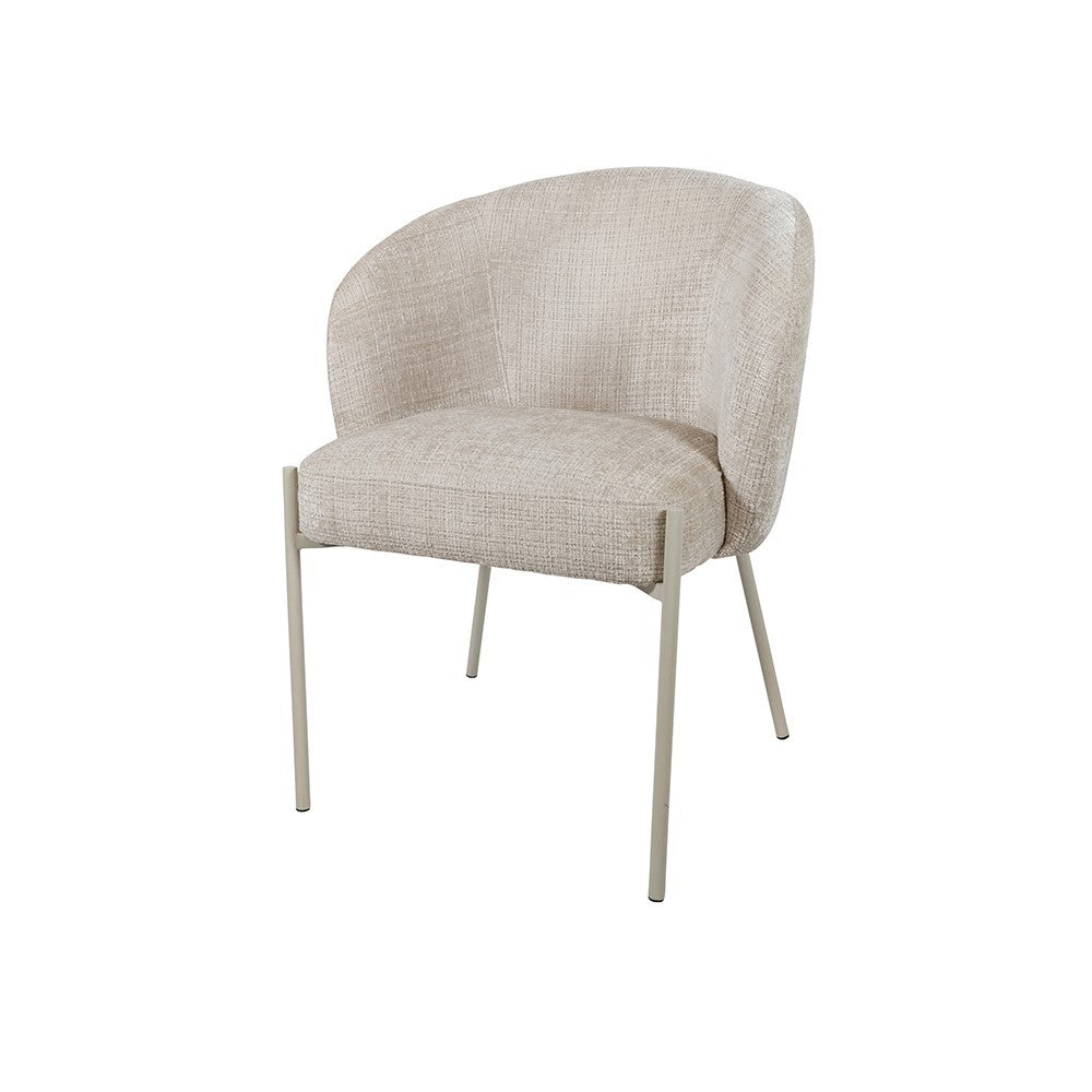 Adele – eetkamerstoel – beige poten – Cremona – Taupe 04