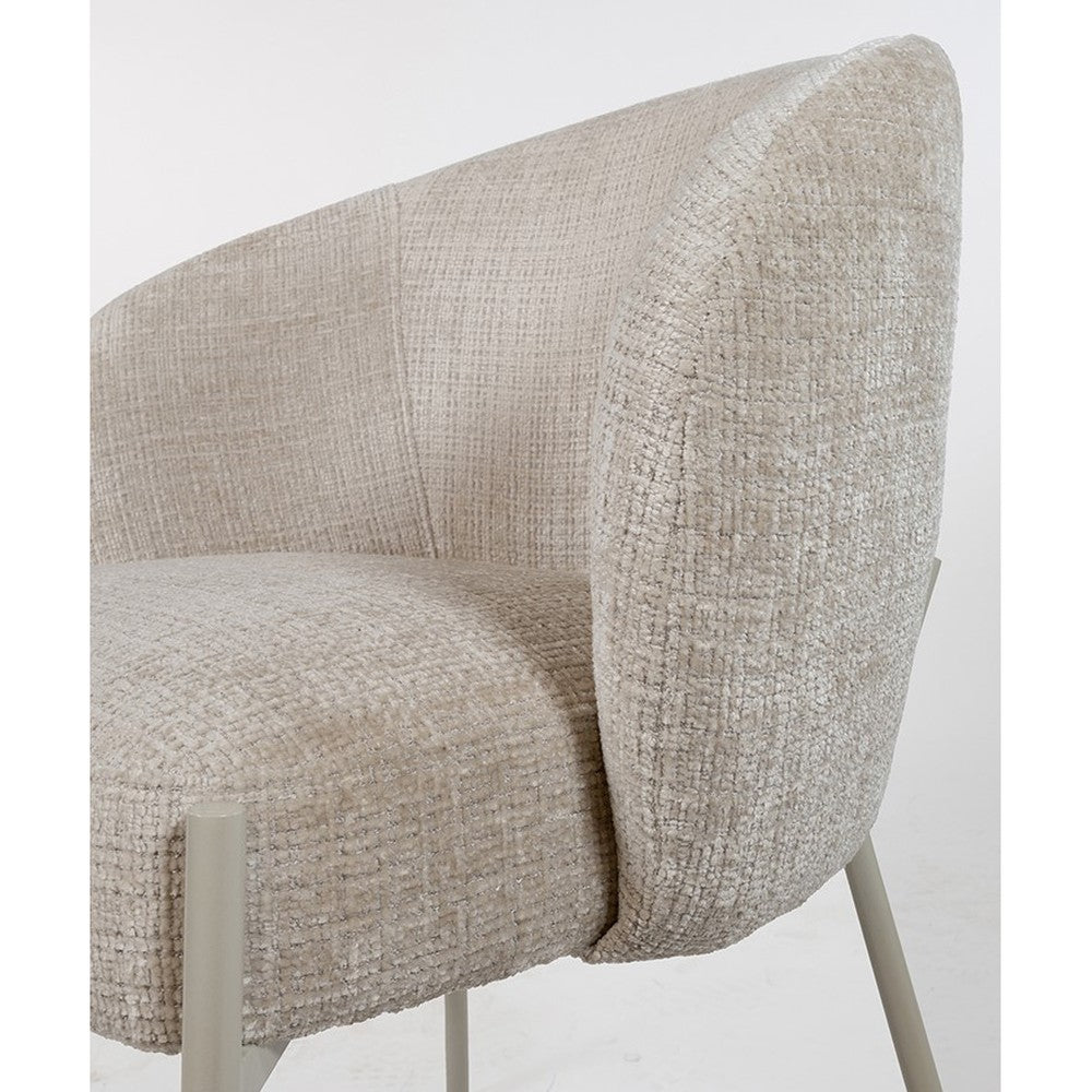 Adele – eetkamerstoel – beige poten – Cremona – Taupe 04 – afbeelding 5