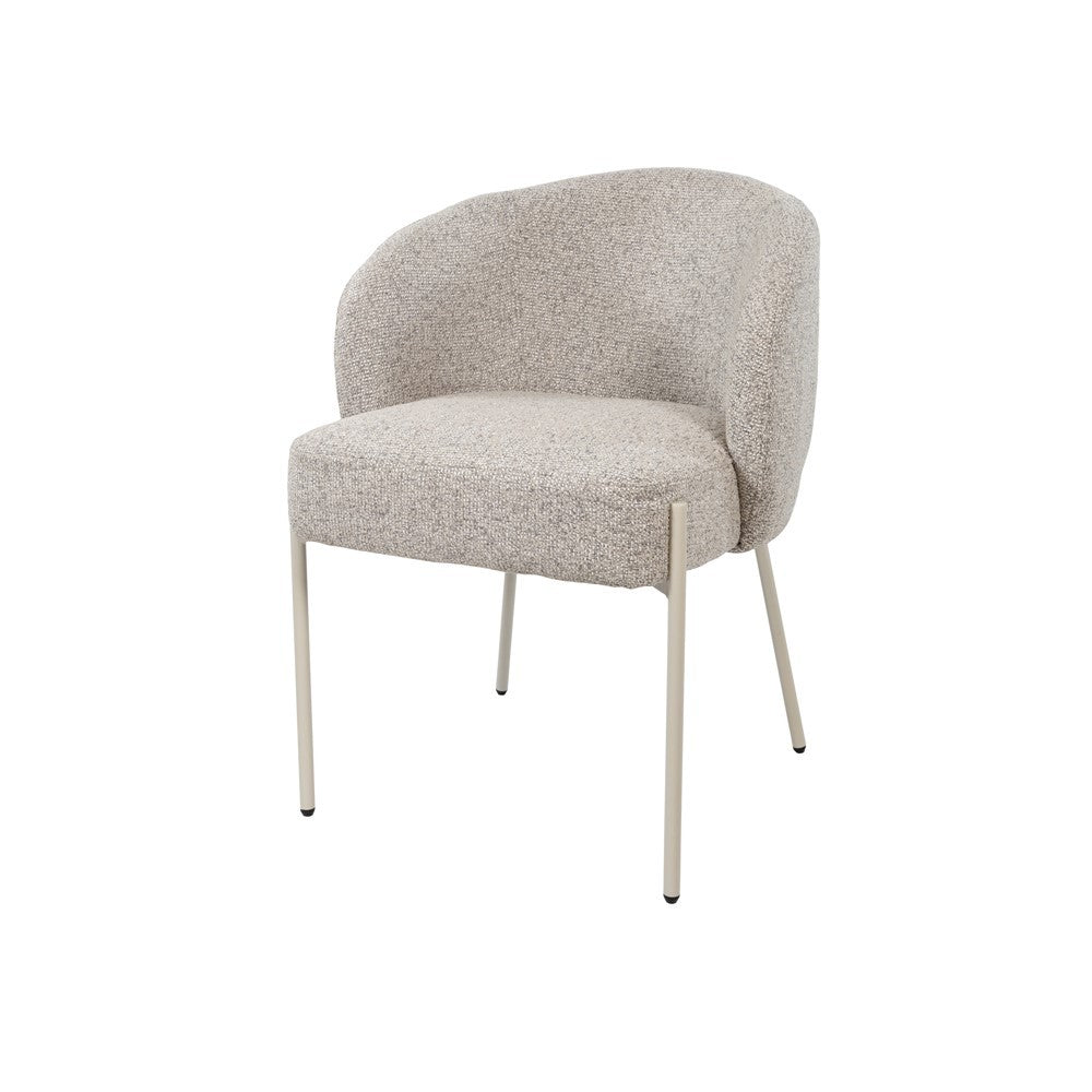 Adele – eetkamerstoel – beige poten – Puente – Stone 09
