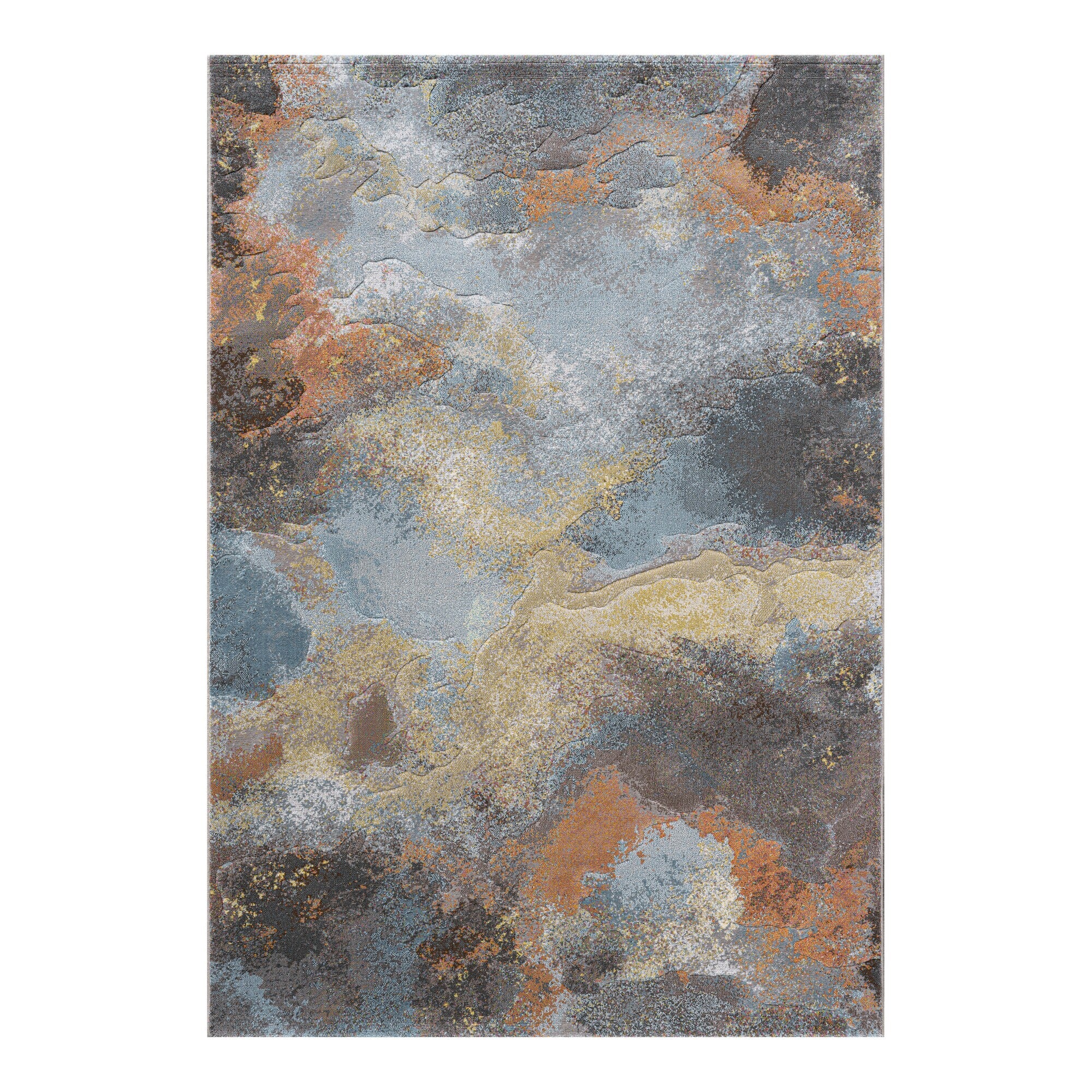Vloerkleed Allison Blauw Multicolor - Rechthoek