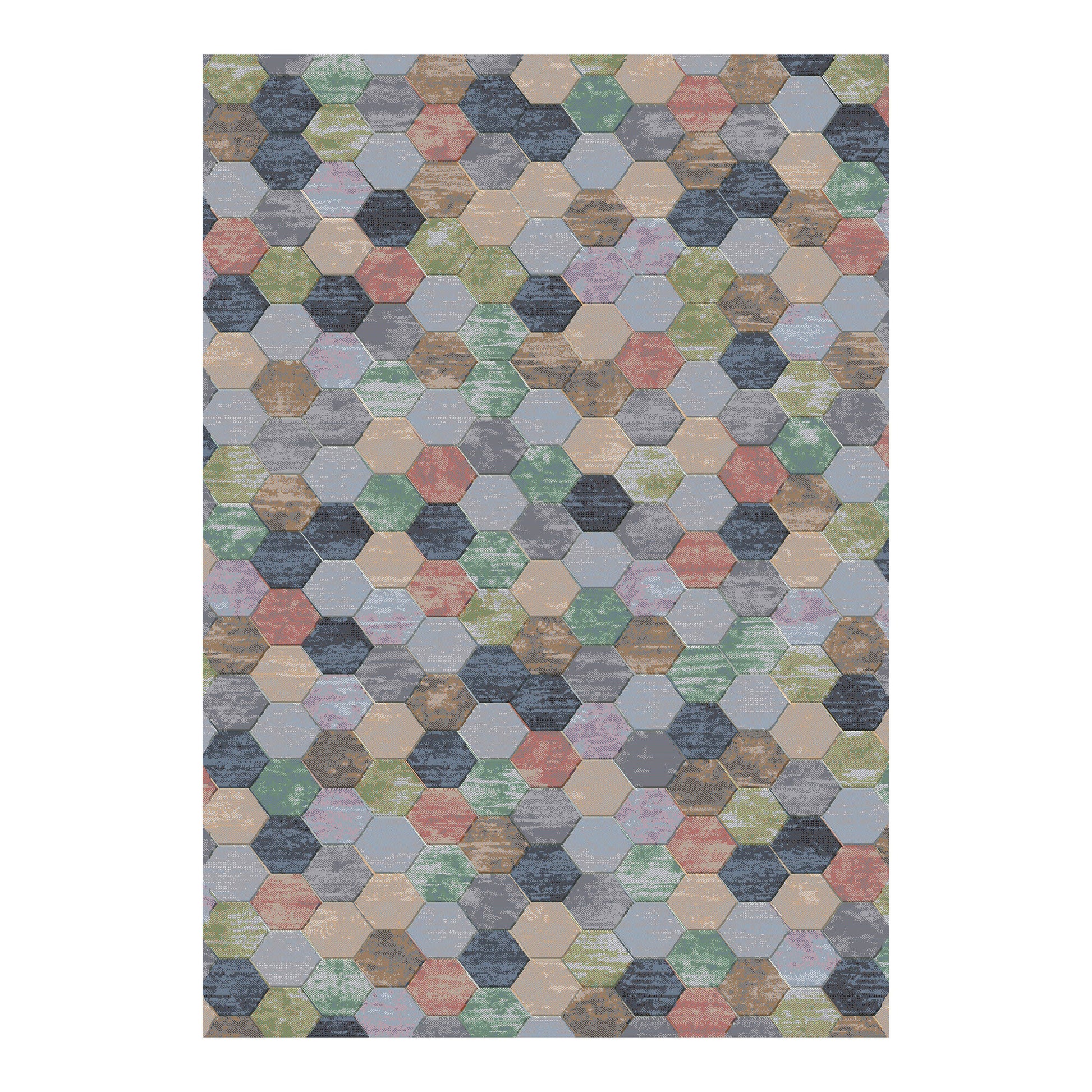 Vloerkleed Amado Grijs Multicolor - rechthoek