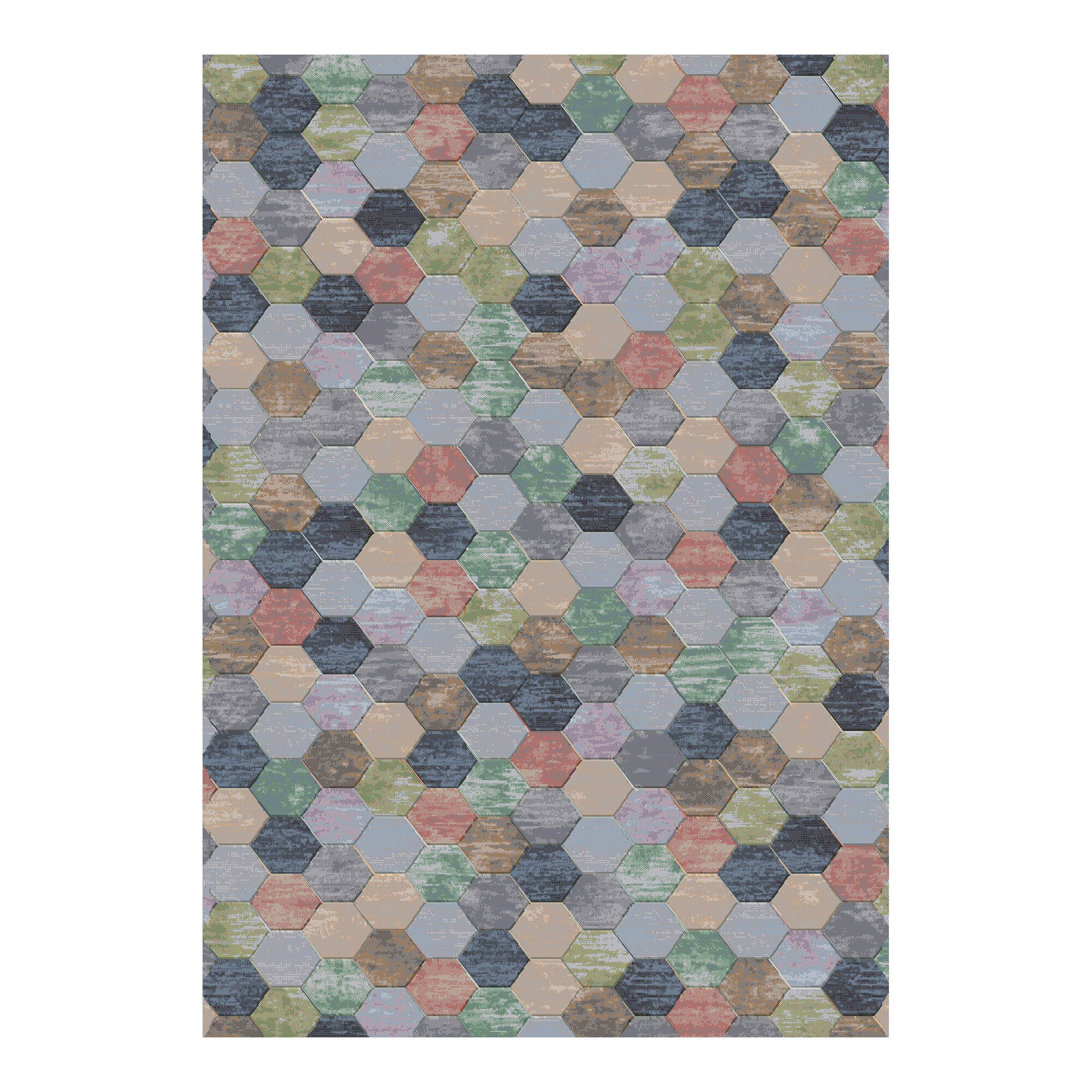 Vloerkleed Amado Grijs Multicolor - rechthoek