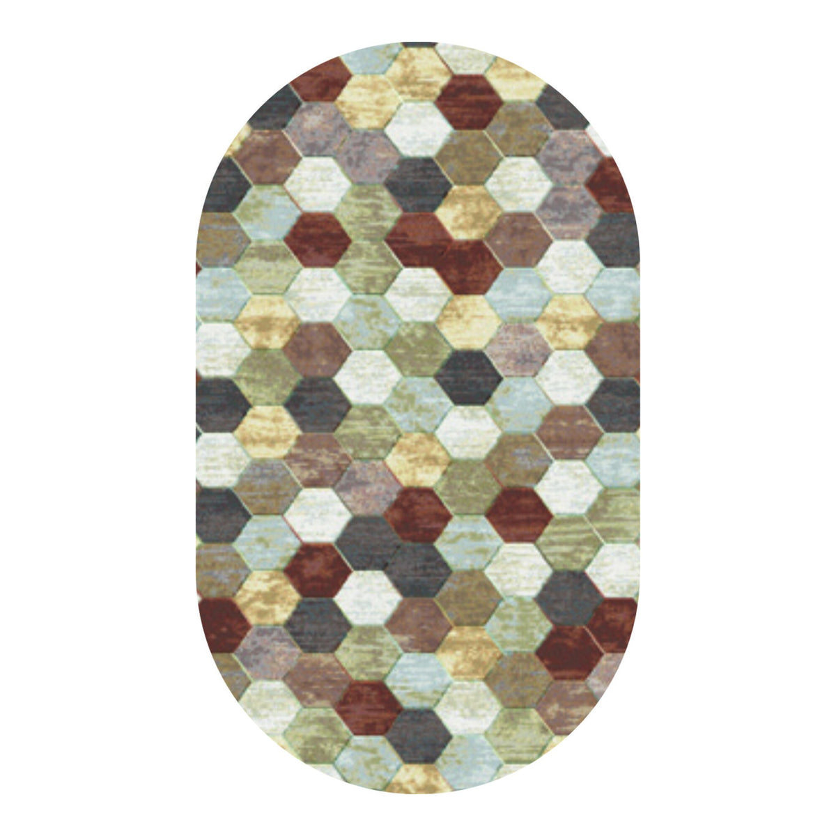 Vloerkleed Amado Terracotta Multicolor - ovaal