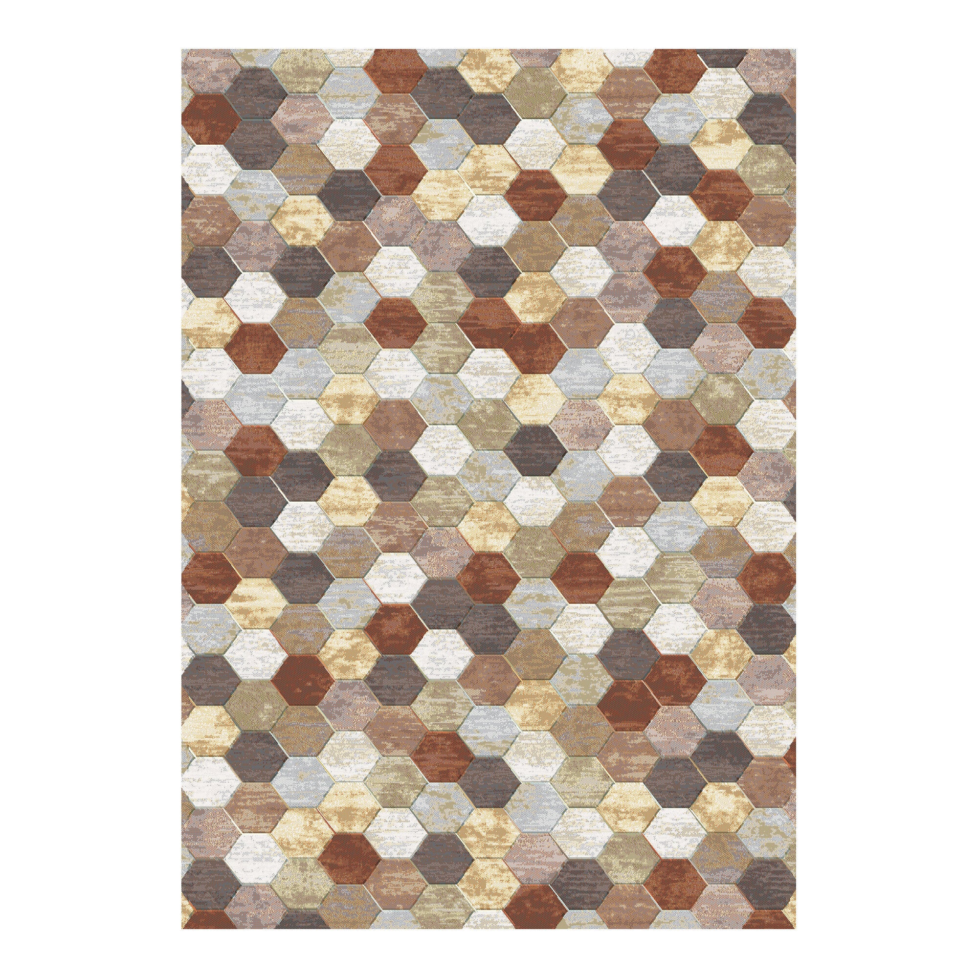 Vloerkleed Amado Terracotta Multicolor - rechthoek