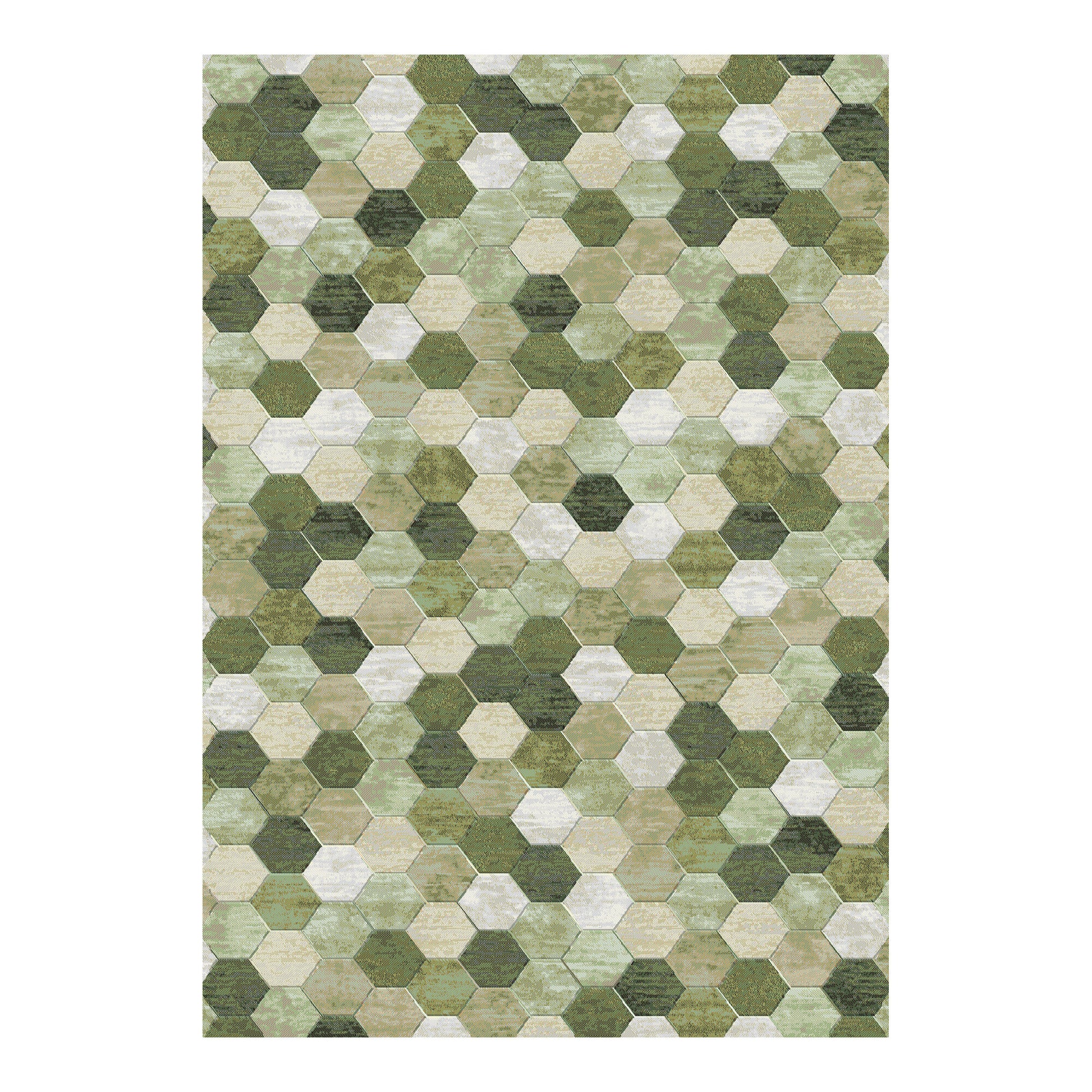 Vloerkleed Amado Groen Multicolor - rechthoek