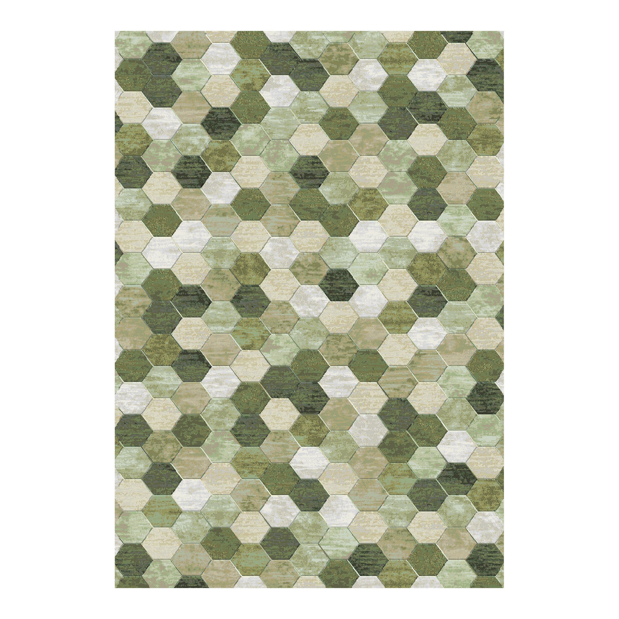 Vloerkleed Amado Groen Multicolor - rechthoek