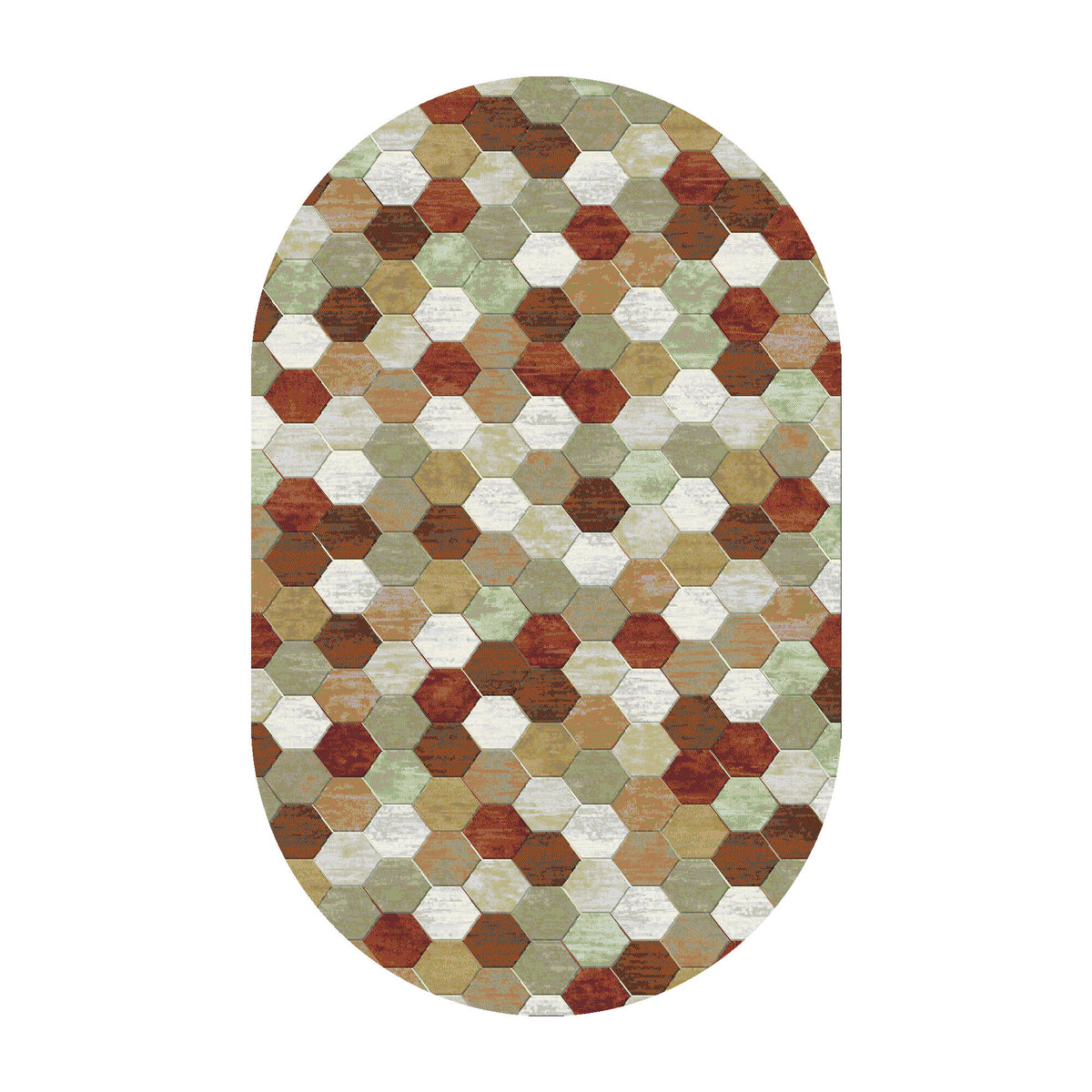 Vloerkleed Amado Beige Multicolor - ovaal
