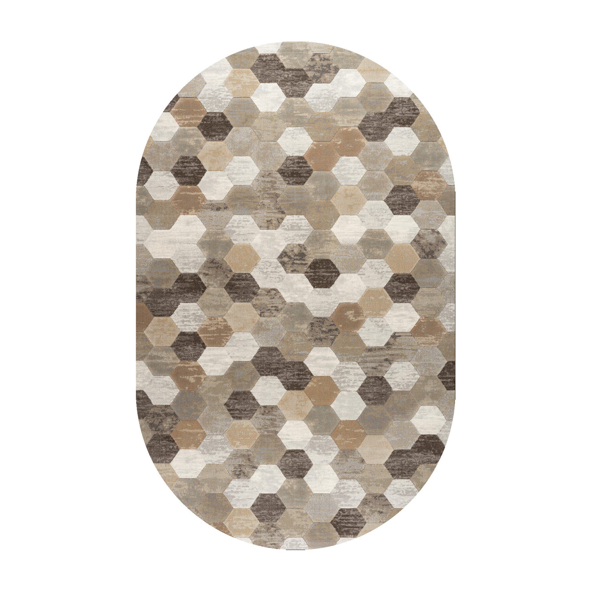 Vloerkleed Amado Taupe Bruin - ovaal