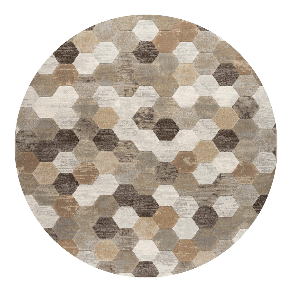 Vloerkleed Amado Taupe Bruin - rond
