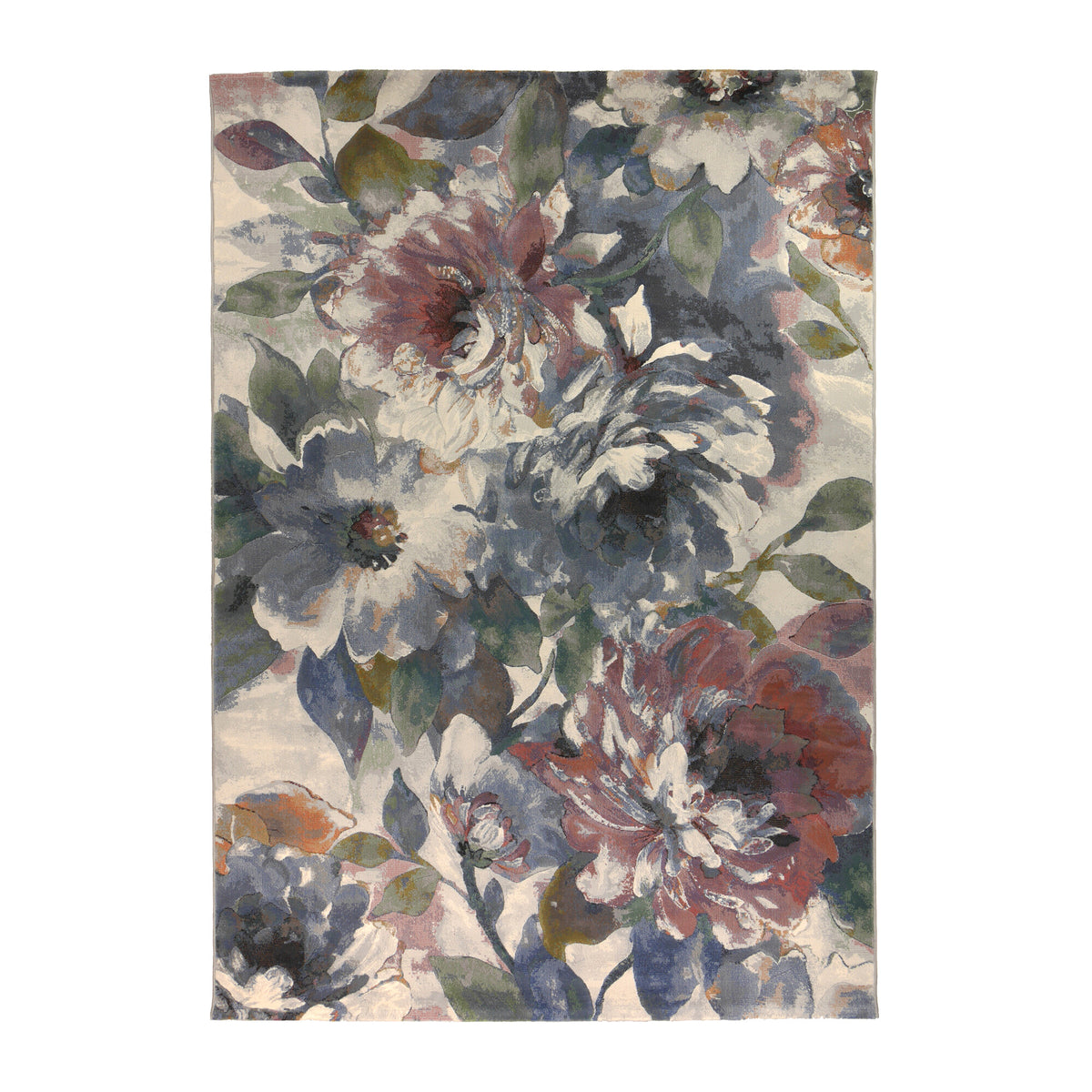 Vloerkleed Anaheim Multicolor Bloem - Rechthoek