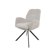 Armstoel Charles – draaipoot 360 – Milan – Salt 'n Pepper 105