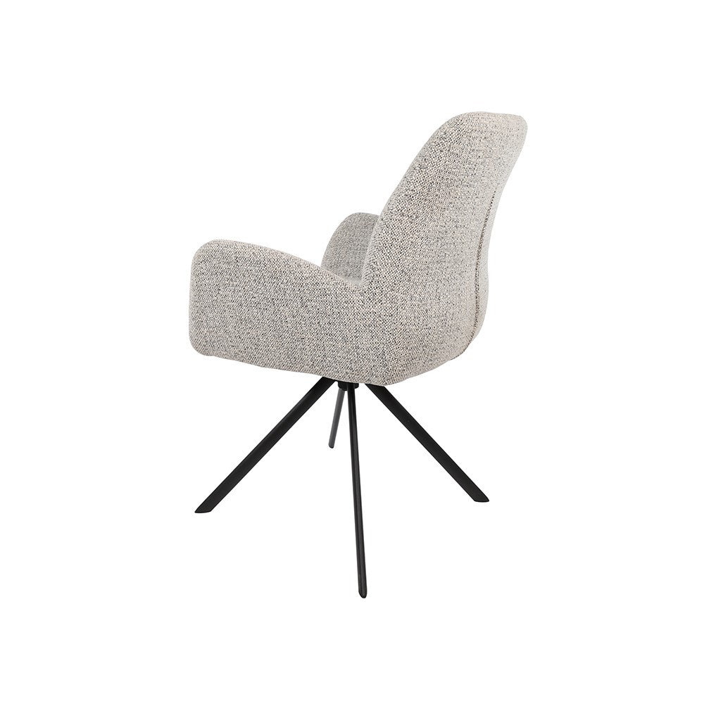 Armstoel Charles – draaipoot 360 – Milan – Salt 'n Pepper 105 – afbeelding 2