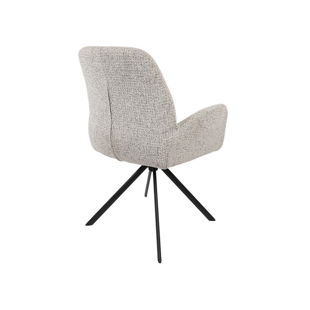 Armstoel Charles – draaipoot 360 – Milan – Salt 'n Pepper 105 – afbeelding 3