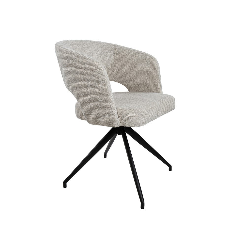Armstoel Claus – draaipoot 360 – Milan – Cream 103 – afbeelding 4