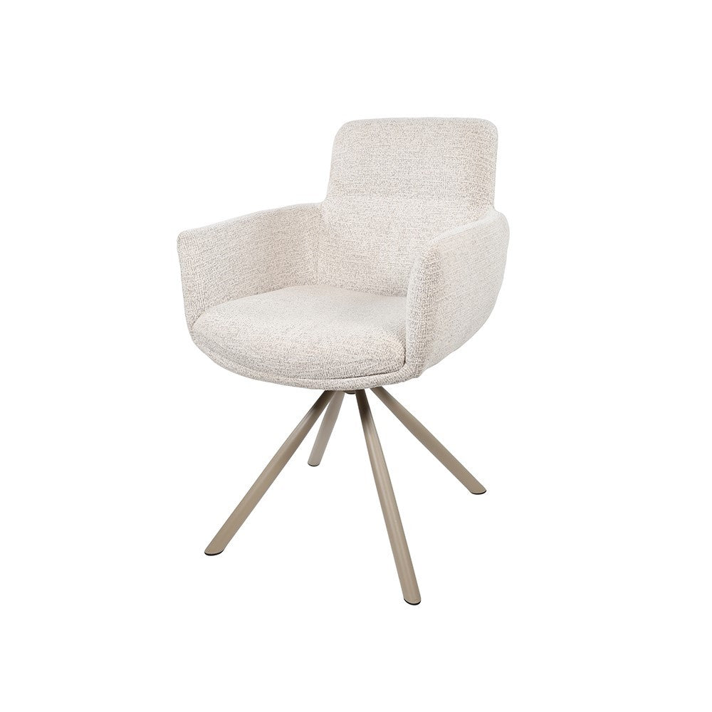 Armstoel Harry – taupe draaipoot 360 – Present – Champagne 120